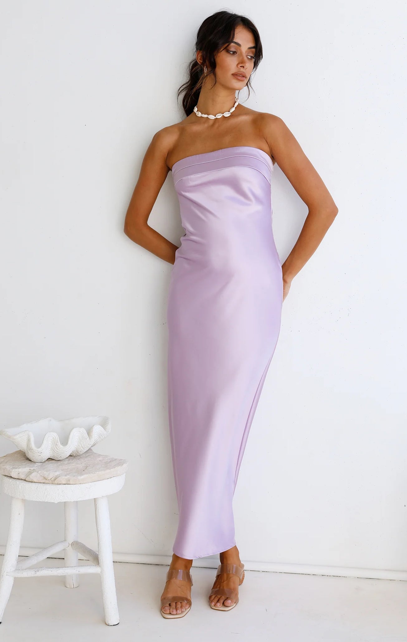 Glam Satin Maxi Dress