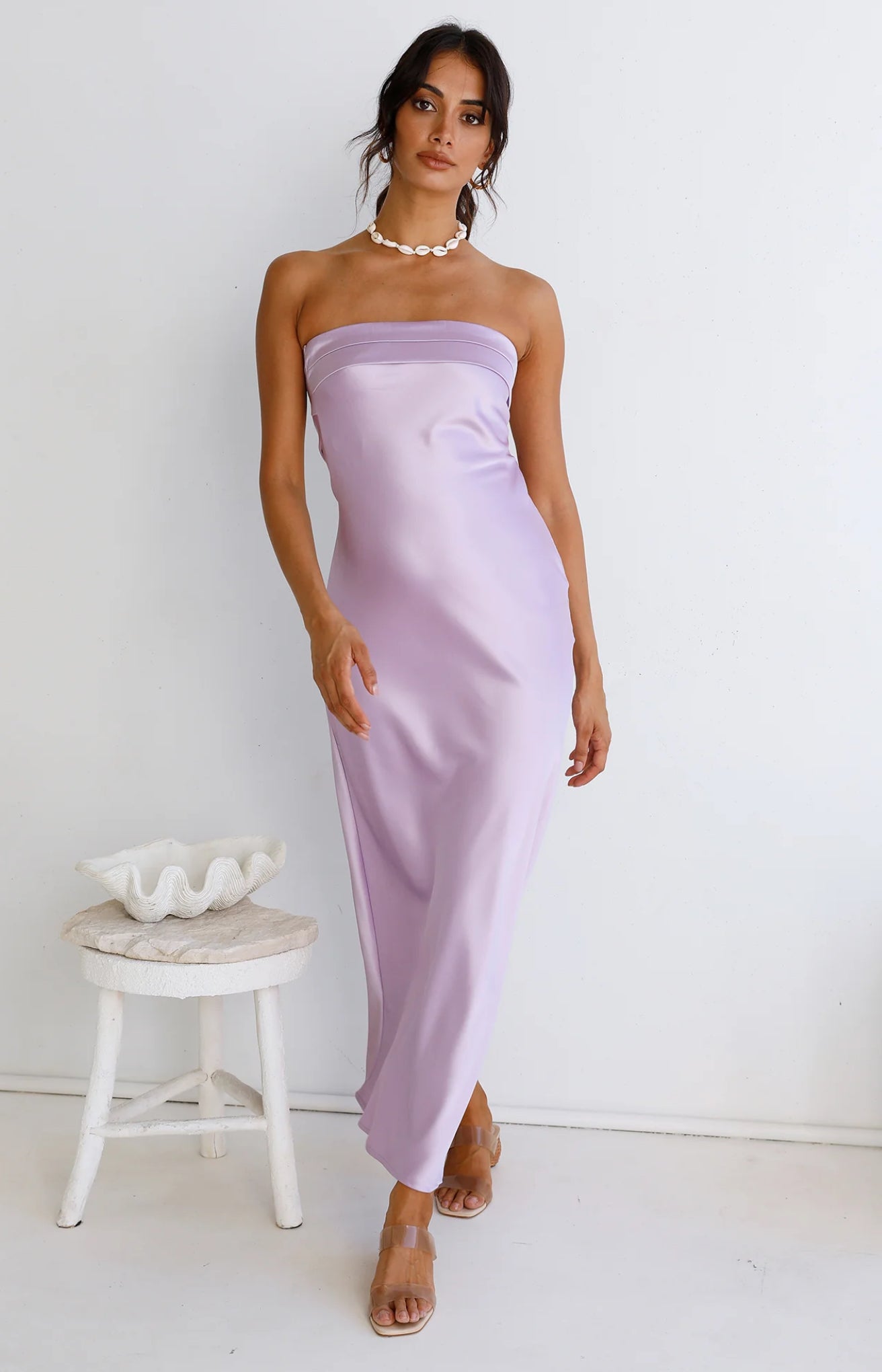Glam Satin Maxi Dress