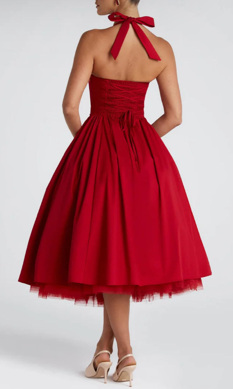 Stella Midi Red Dress