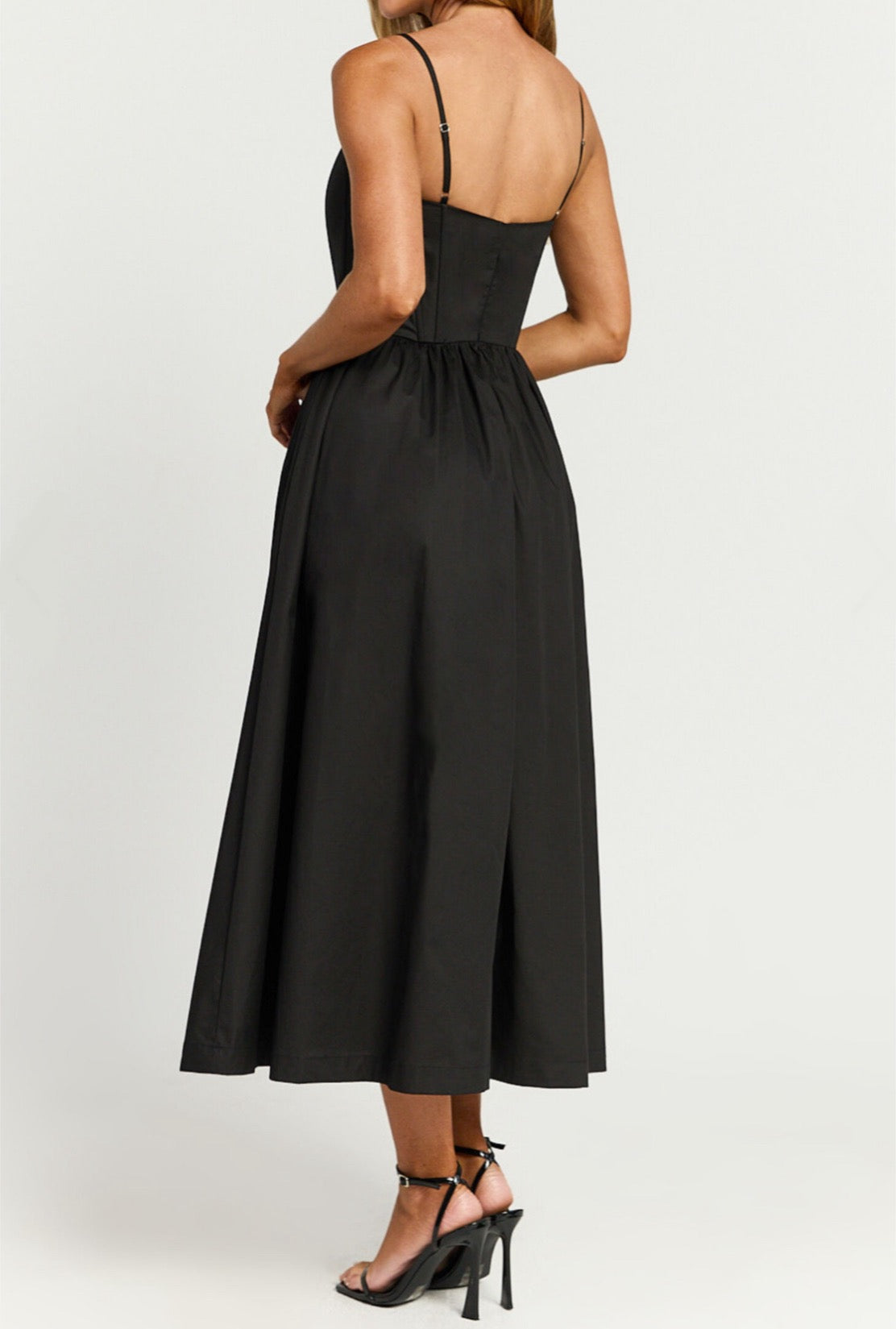 Barbie Core Cotton Midi Dress