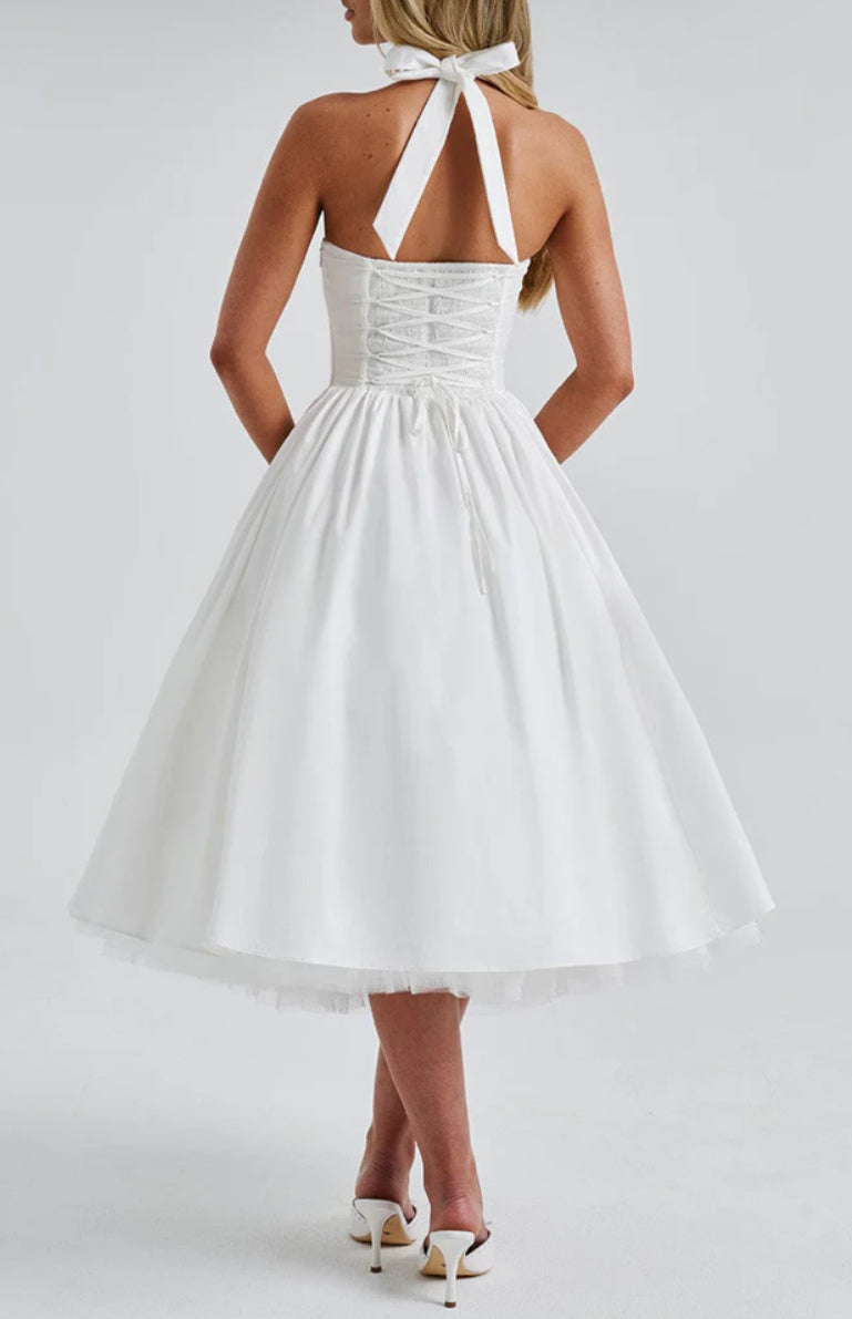 Stella Midi White Dress