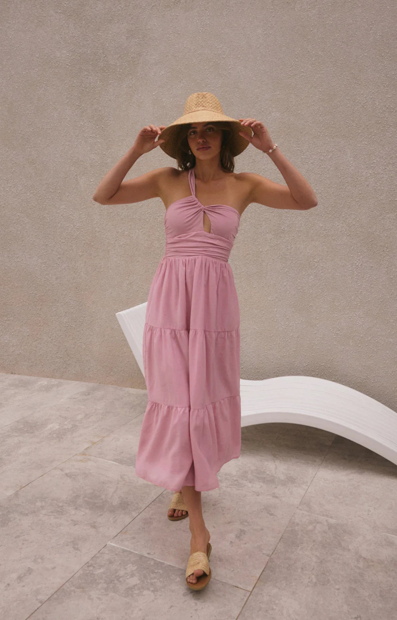 Ocean breeze one shoulder maxi dress