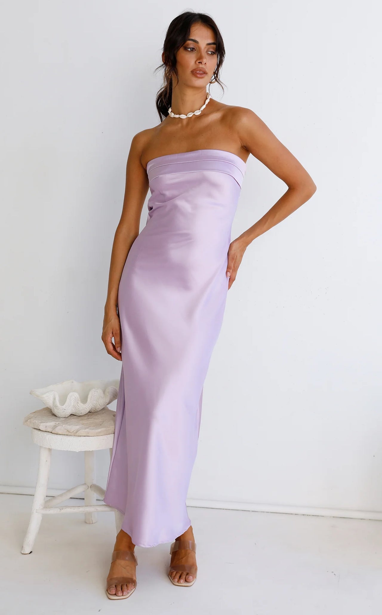 Glam Satin Maxi Dress