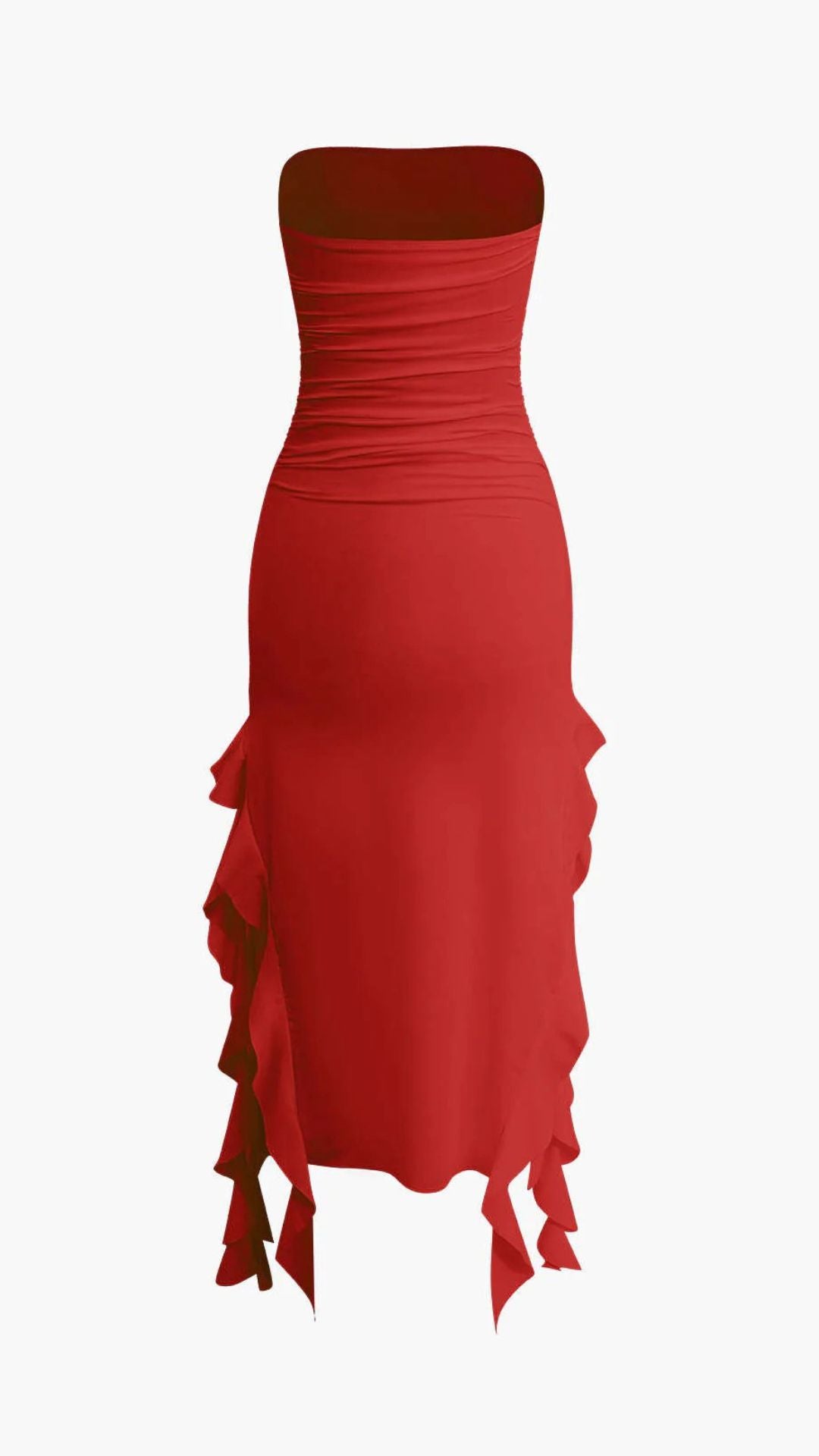 Ruffle Bodycon Tube Dress