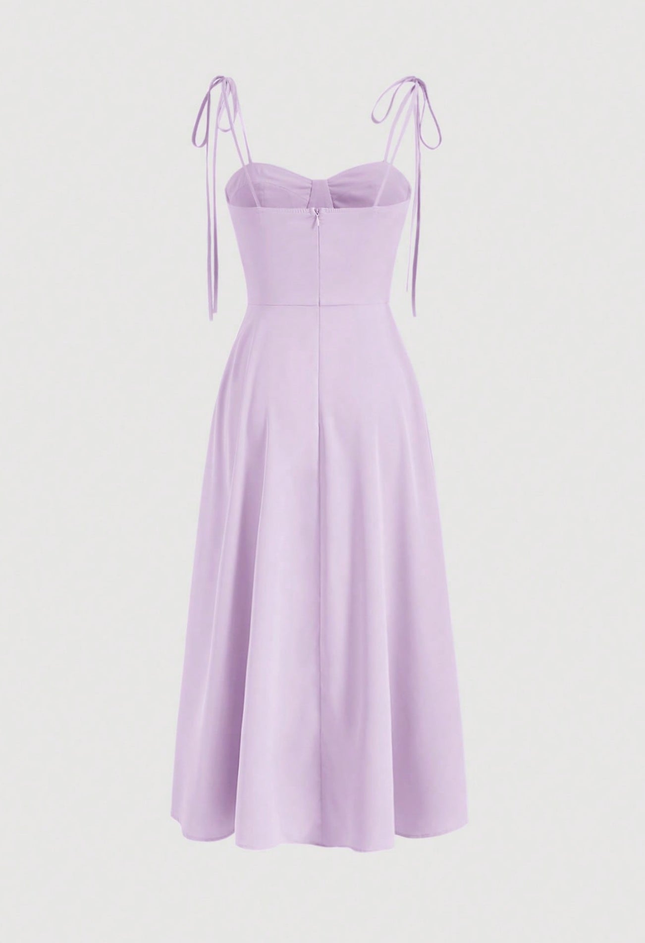 Shoulder tie Fit & Flare Midi Dress