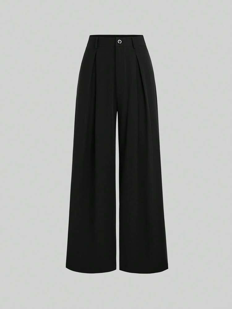 Women's Casual Elegant Pleated Loose Wide-Leg Pants