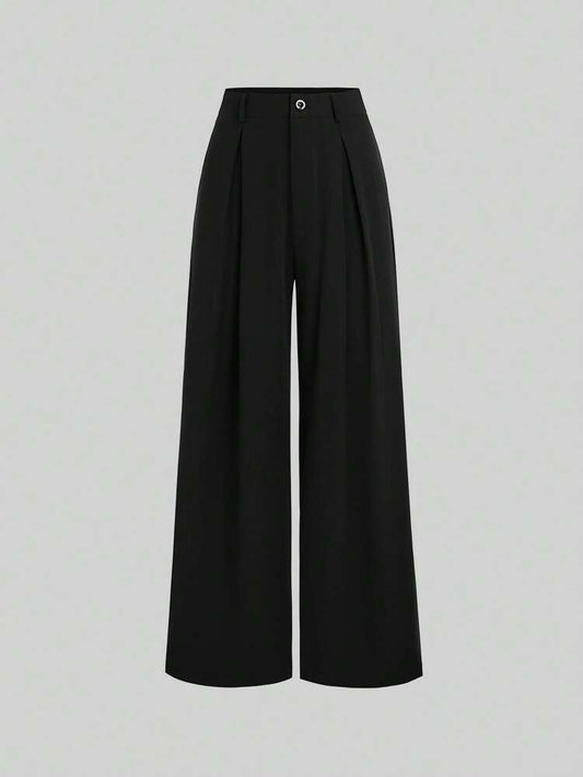 Women's Casual Elegant Pleated Loose Wide-Leg Pants