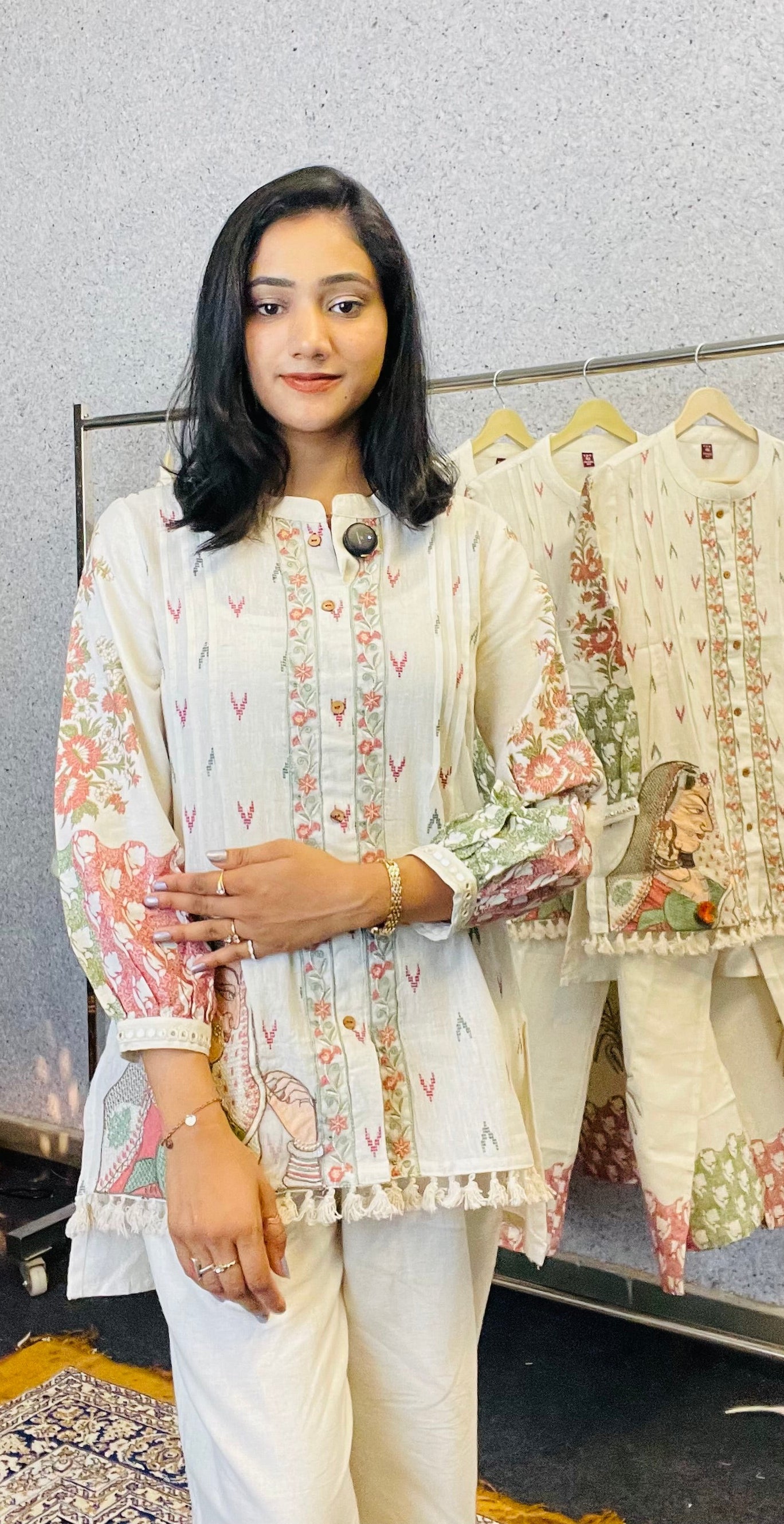 Madhubani Cotton Jute Co-ord Set