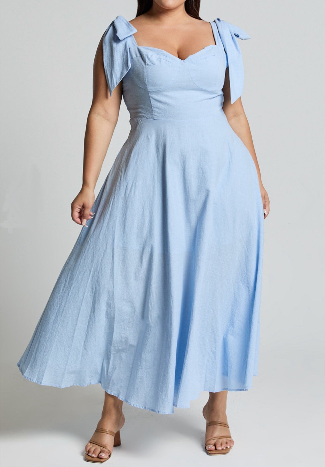 Shoulder Bow Maxi Dress