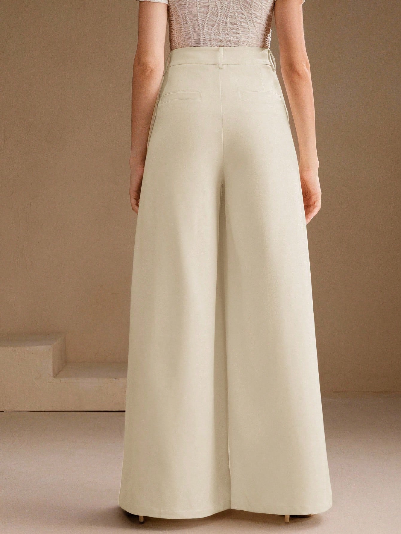 Women Loose fit Wide leg pleated Pant