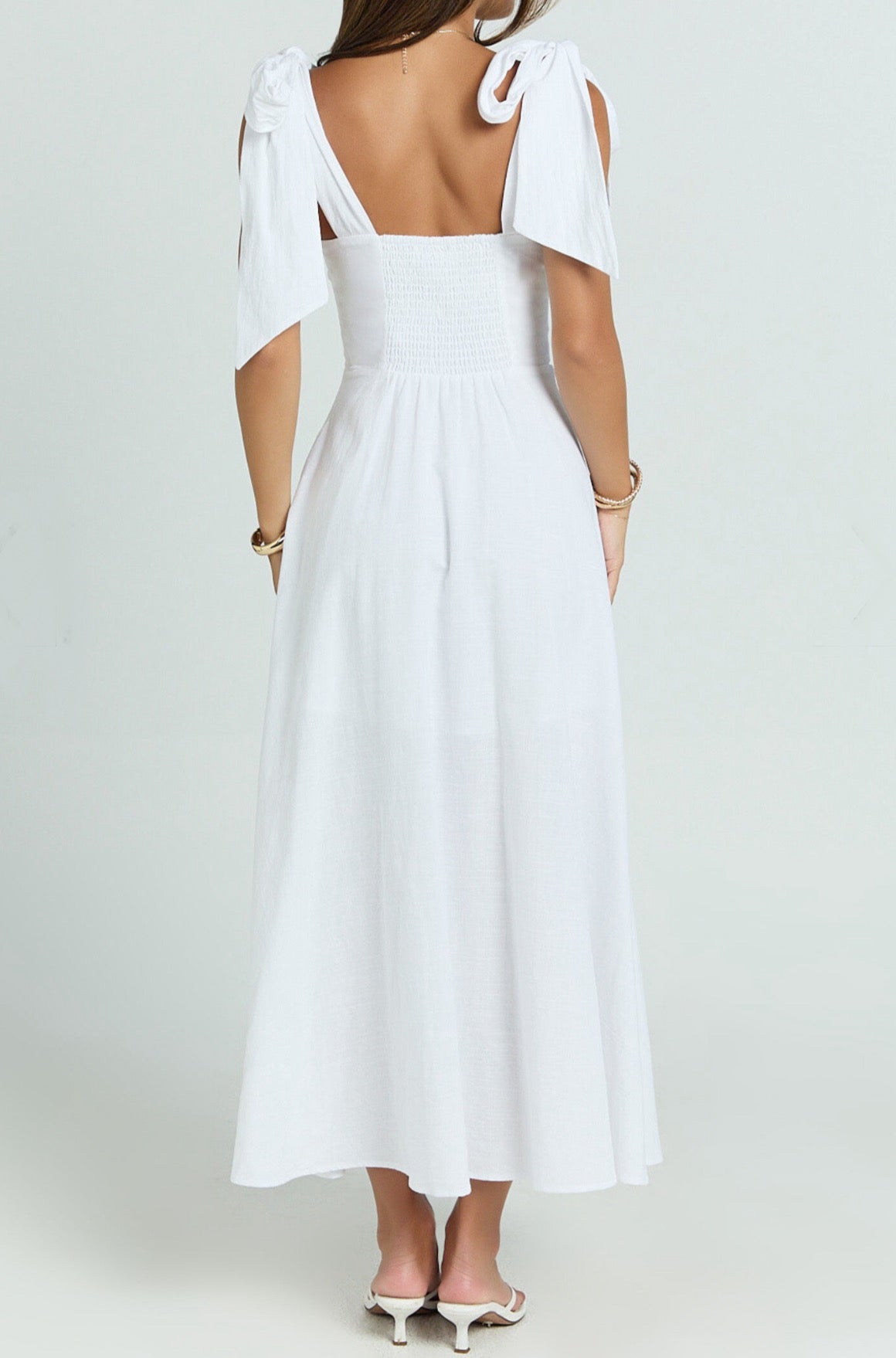 Shoulder Bow Maxi Dress
