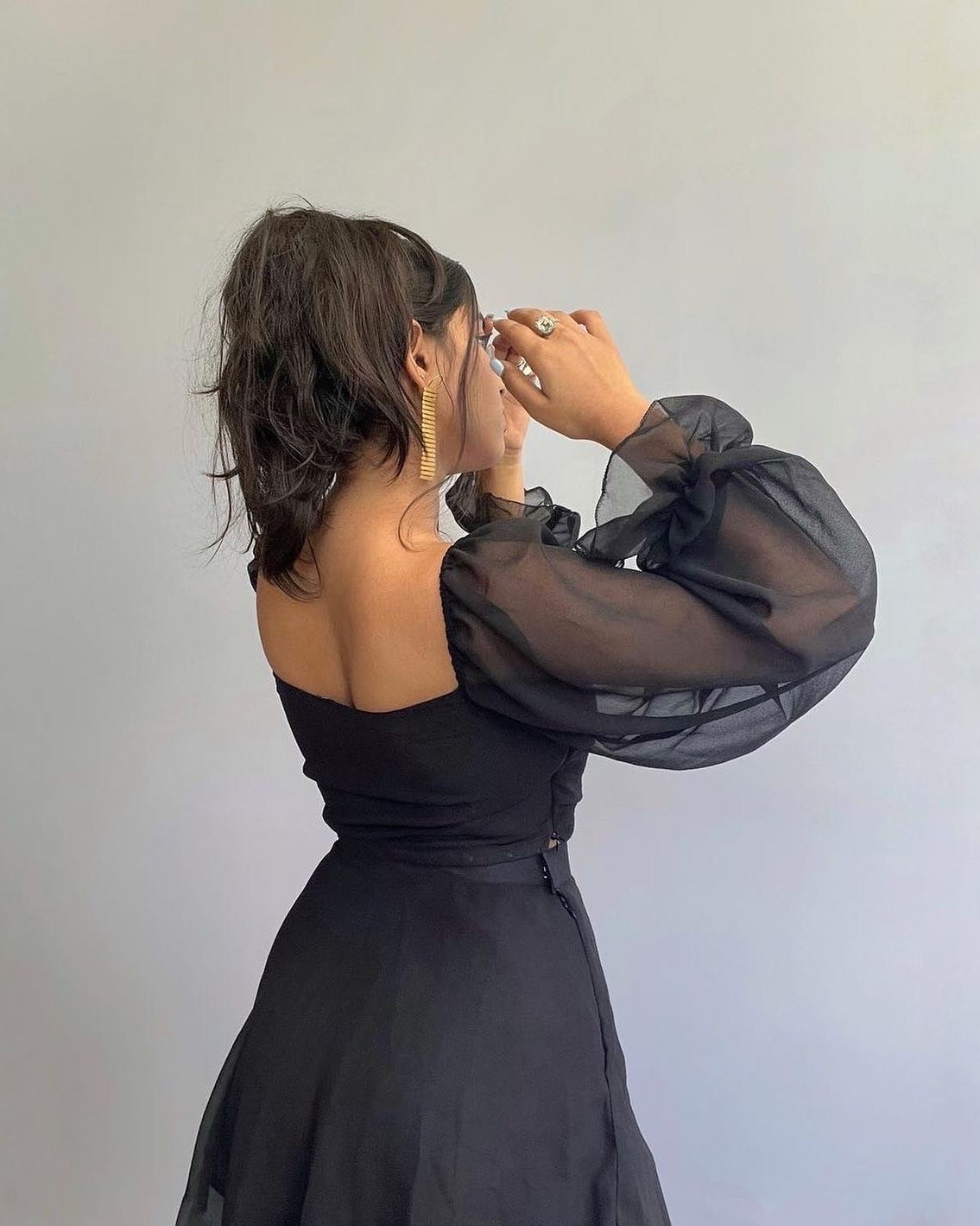 Cute Crop Black Top