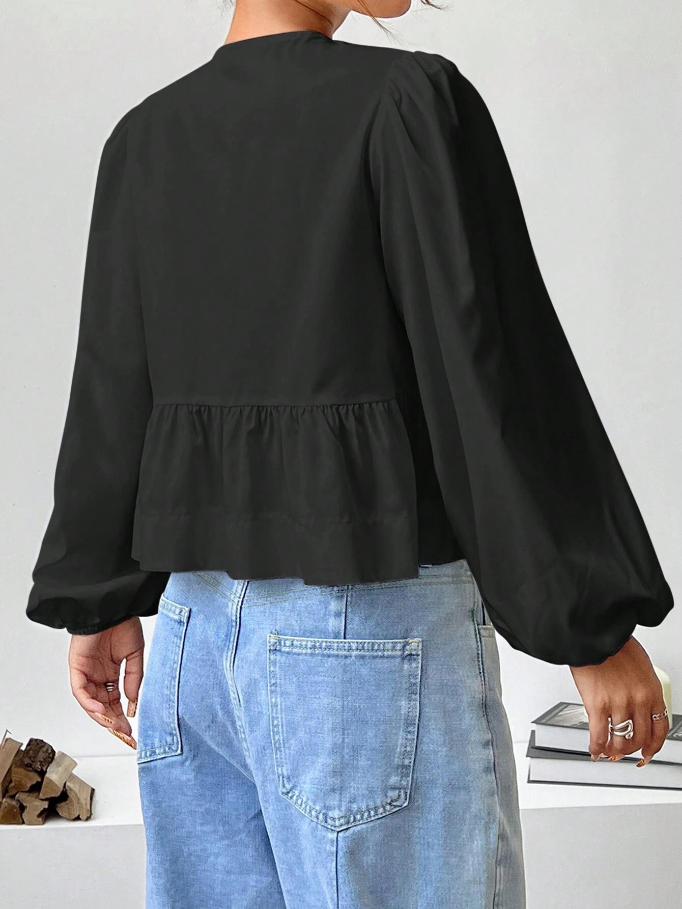 Women Front Bow Short Top