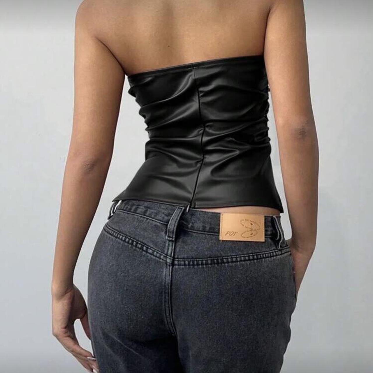 Leather Tube Black Top