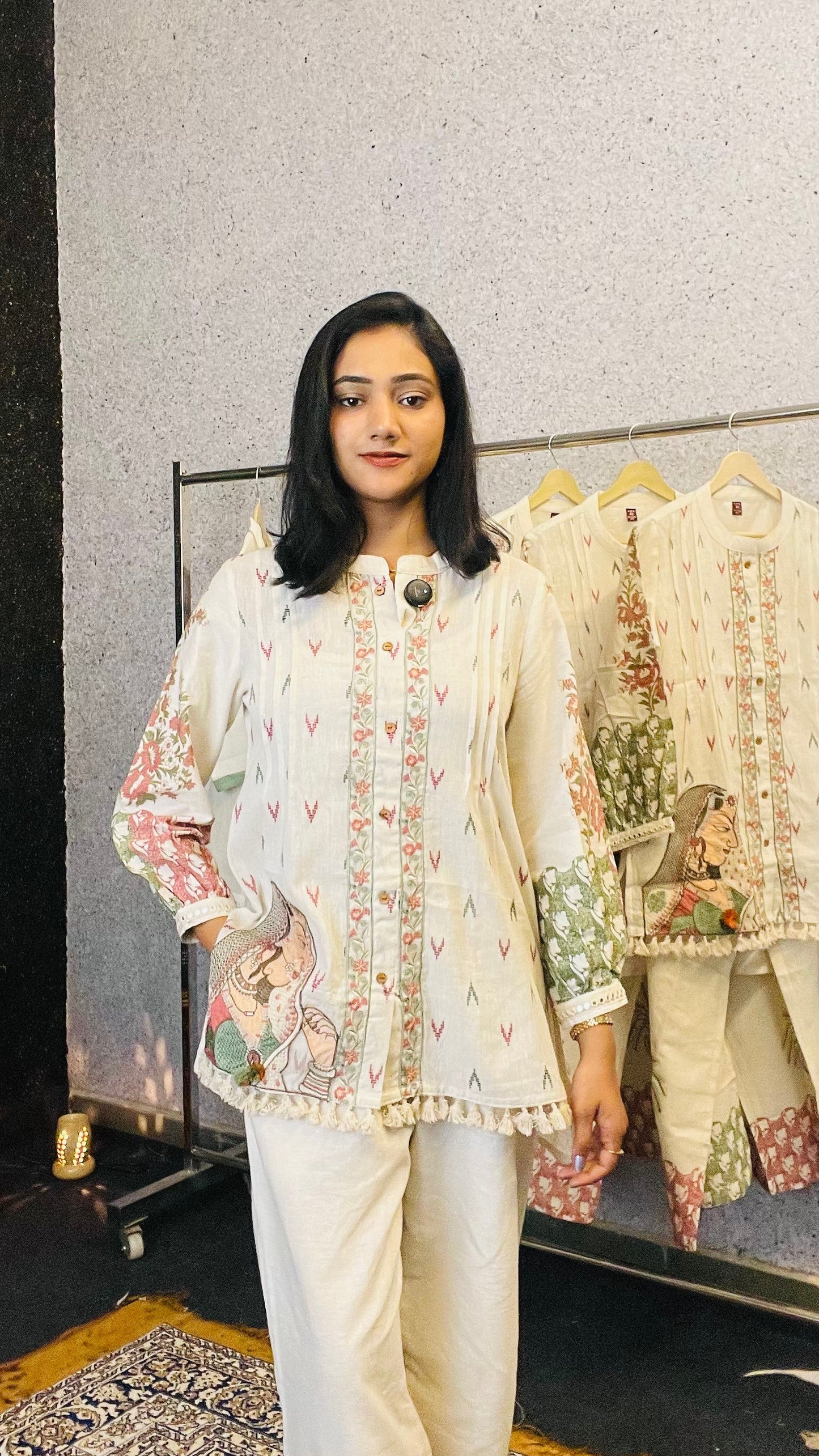 Madhubani Cotton Jute Co-ord Set