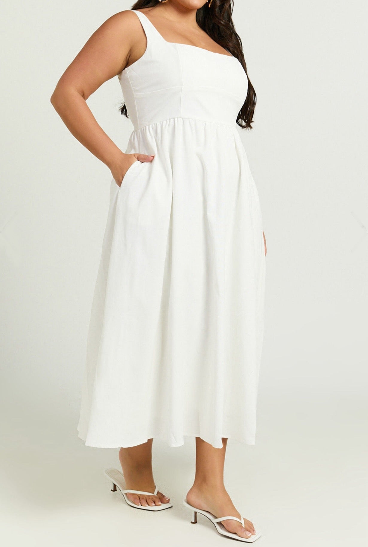 Sunny Attire white Maxi Dress