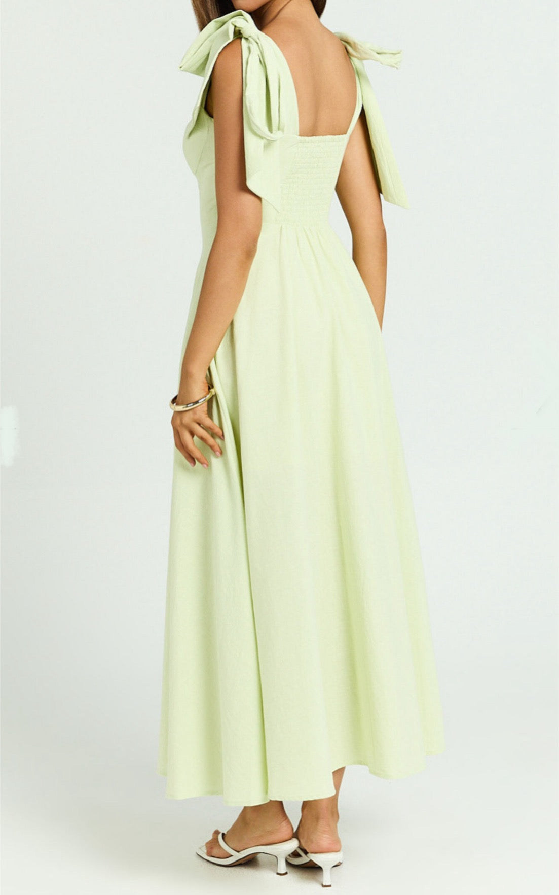 Shoulder Bow Maxi Dress