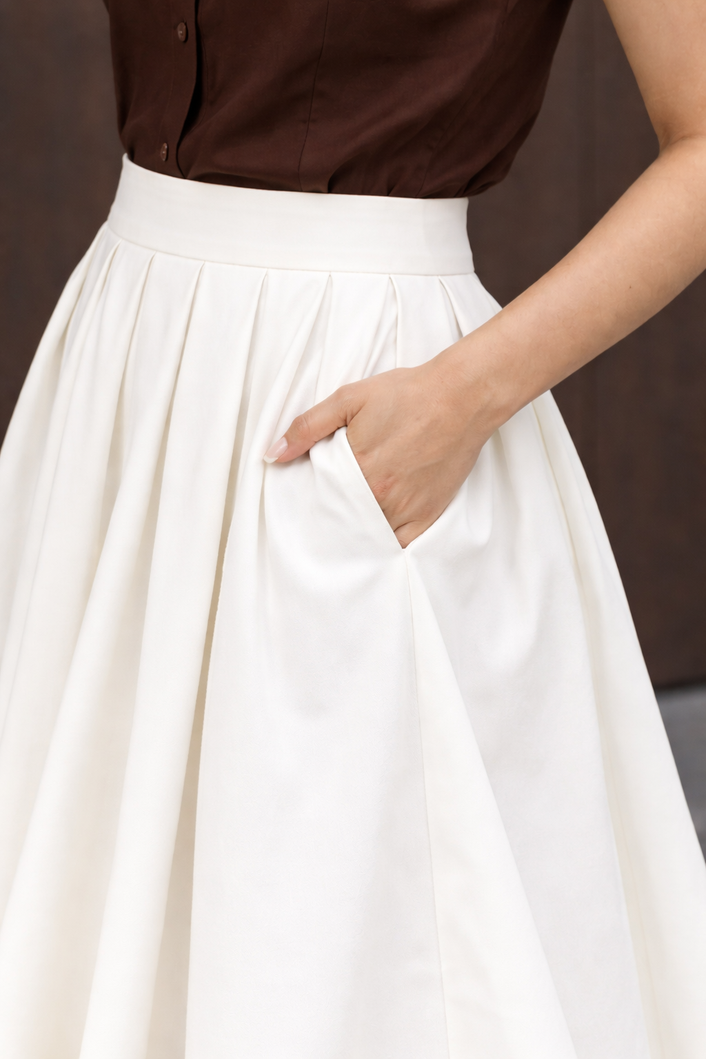 Pleated Midi Skirt | Formal midi skirt