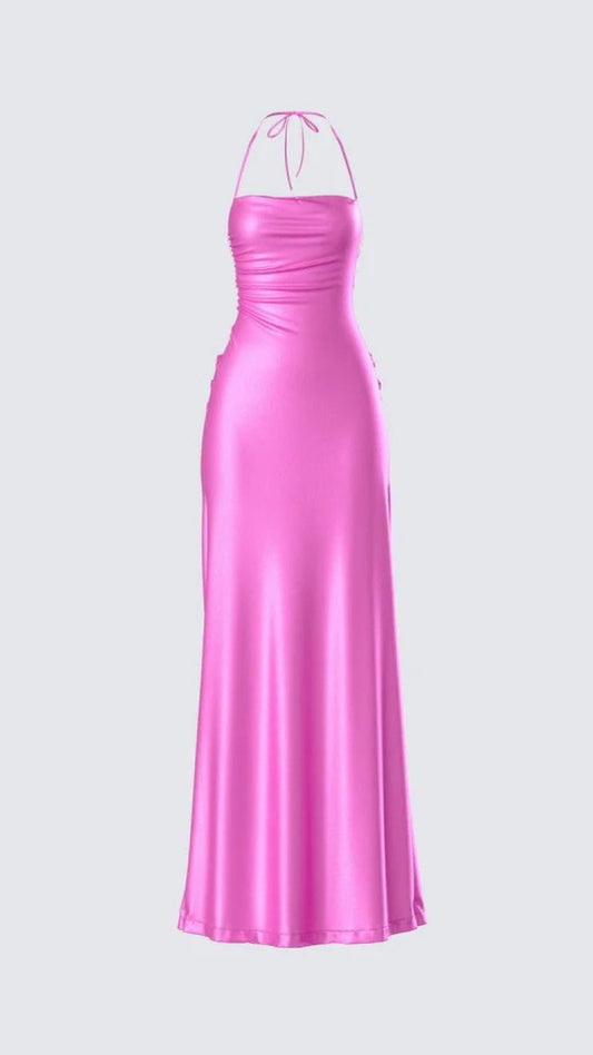 Satin Backless Gown