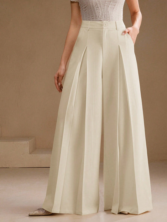 Women Loose fit Wide leg pleated Pant