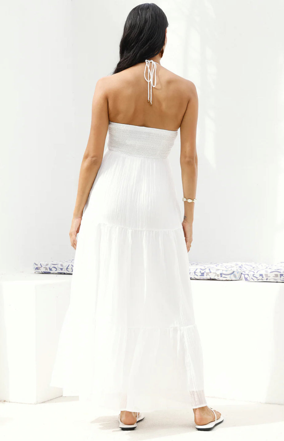 White Dreamy Tier Dress