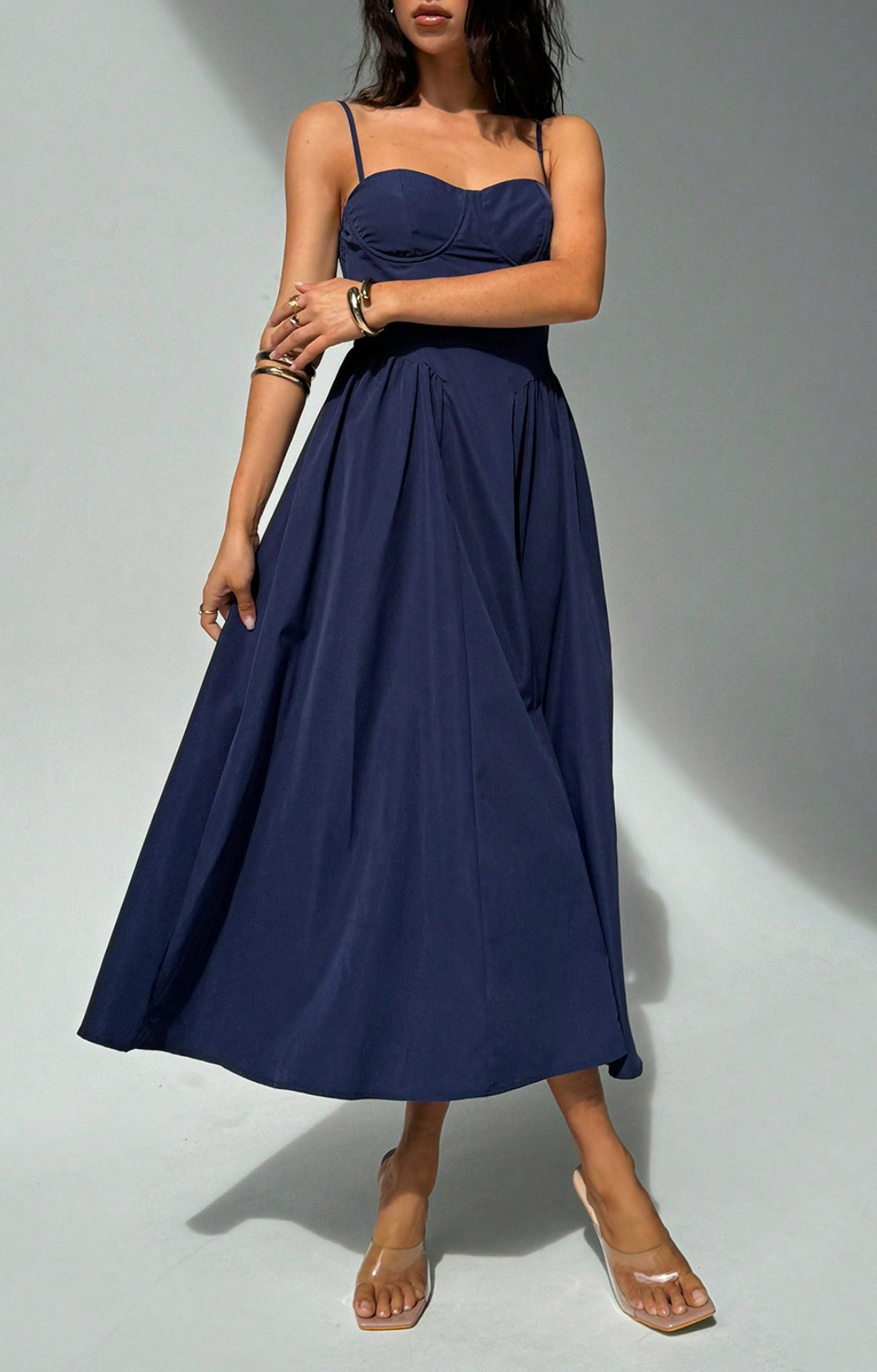 Aurora Midi Bustier Dress