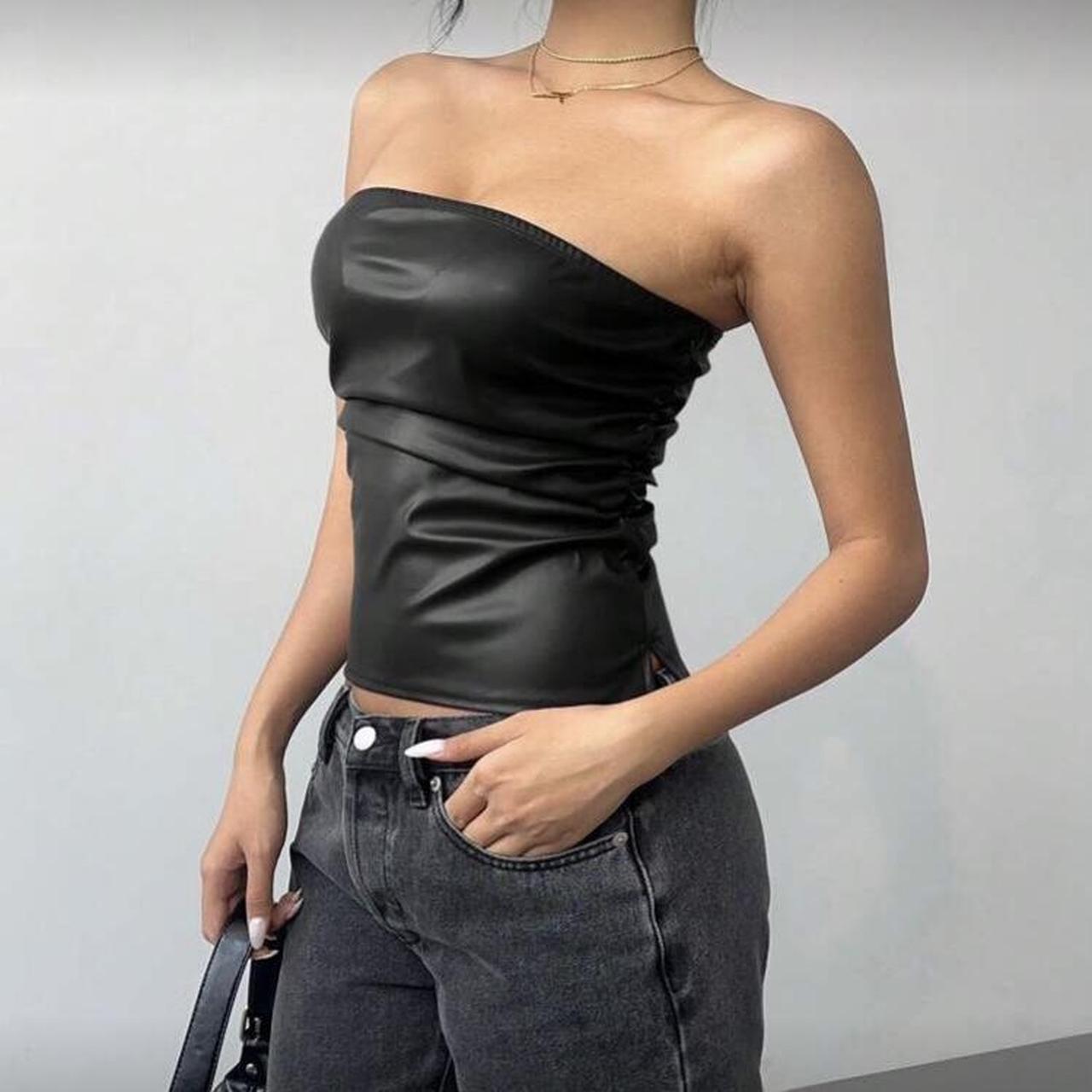Leather Tube Black Top