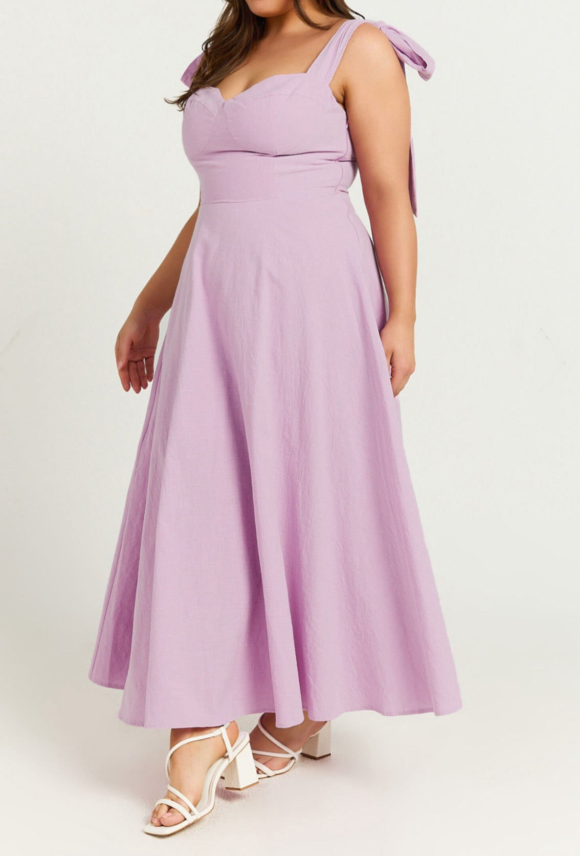 Shoulder Bow Maxi Dress