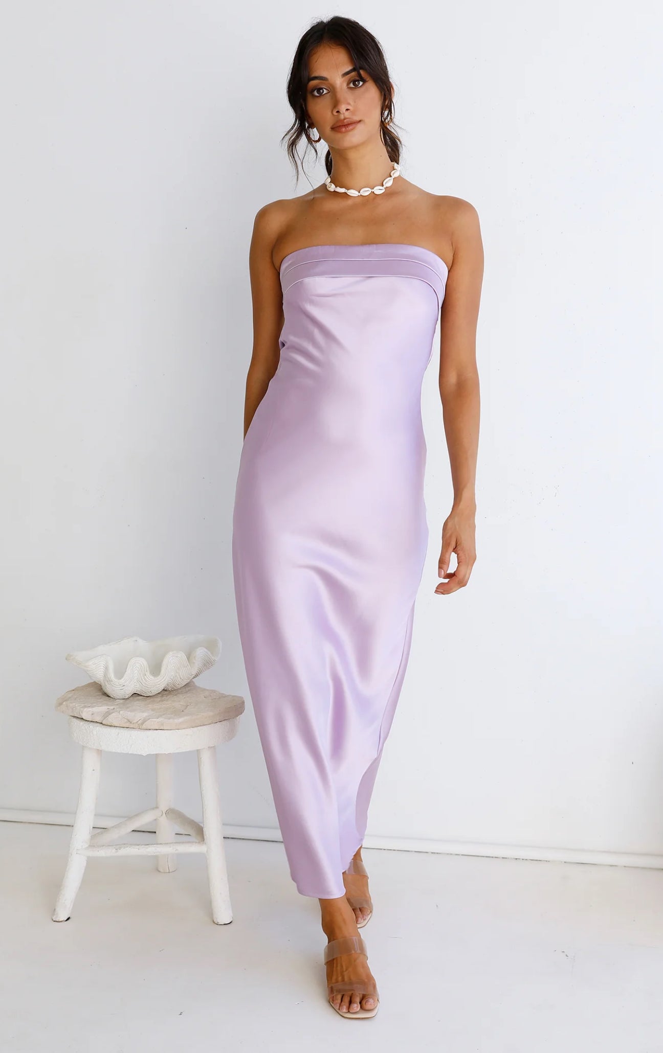 Glam Satin Maxi Dress