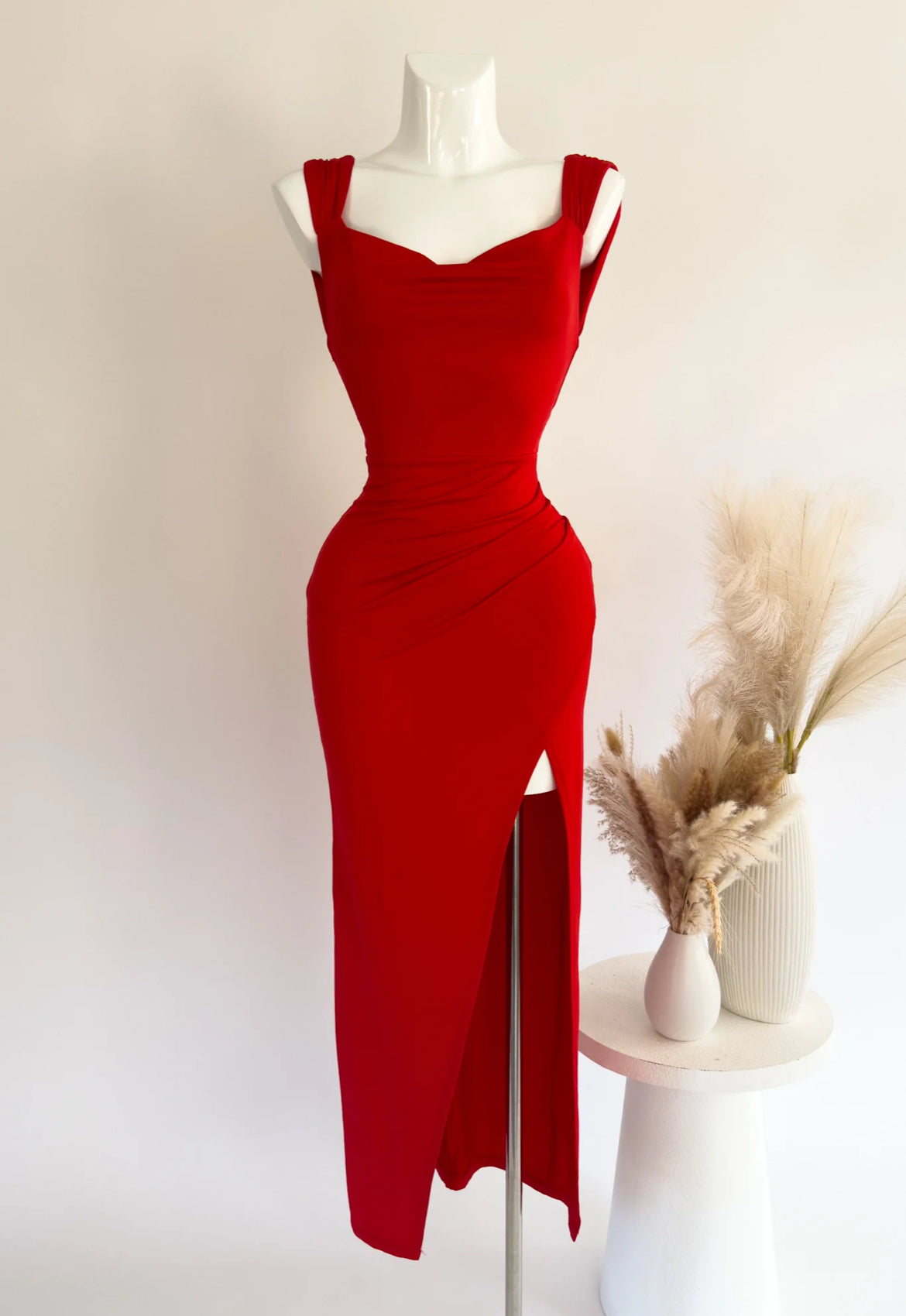 Red Bow Body-con Dress