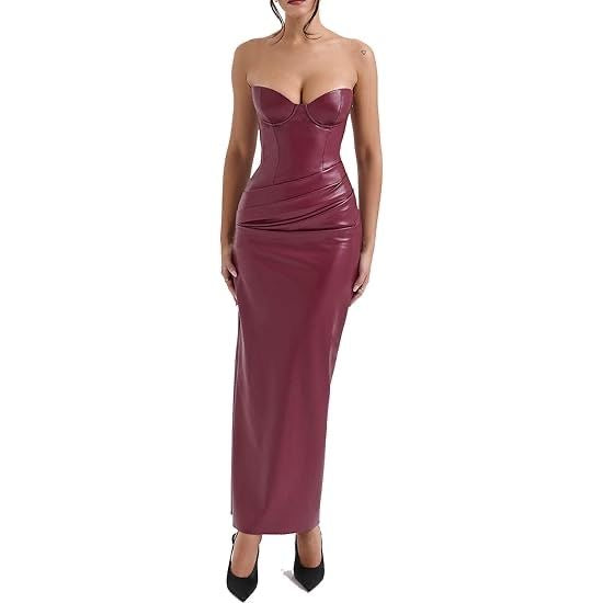 Leather classic corset Dress