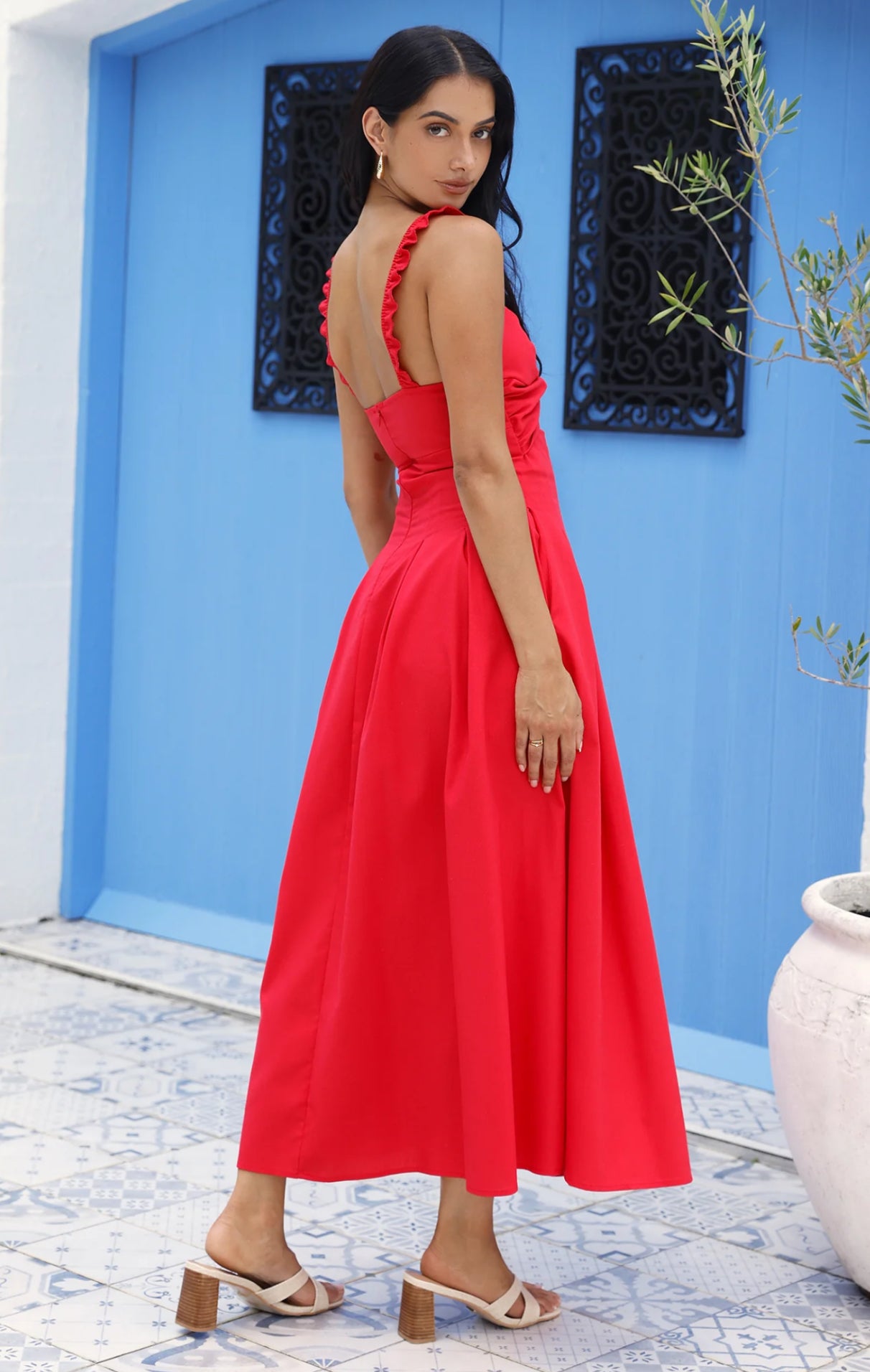 Red Busy Bae Maxi Dress