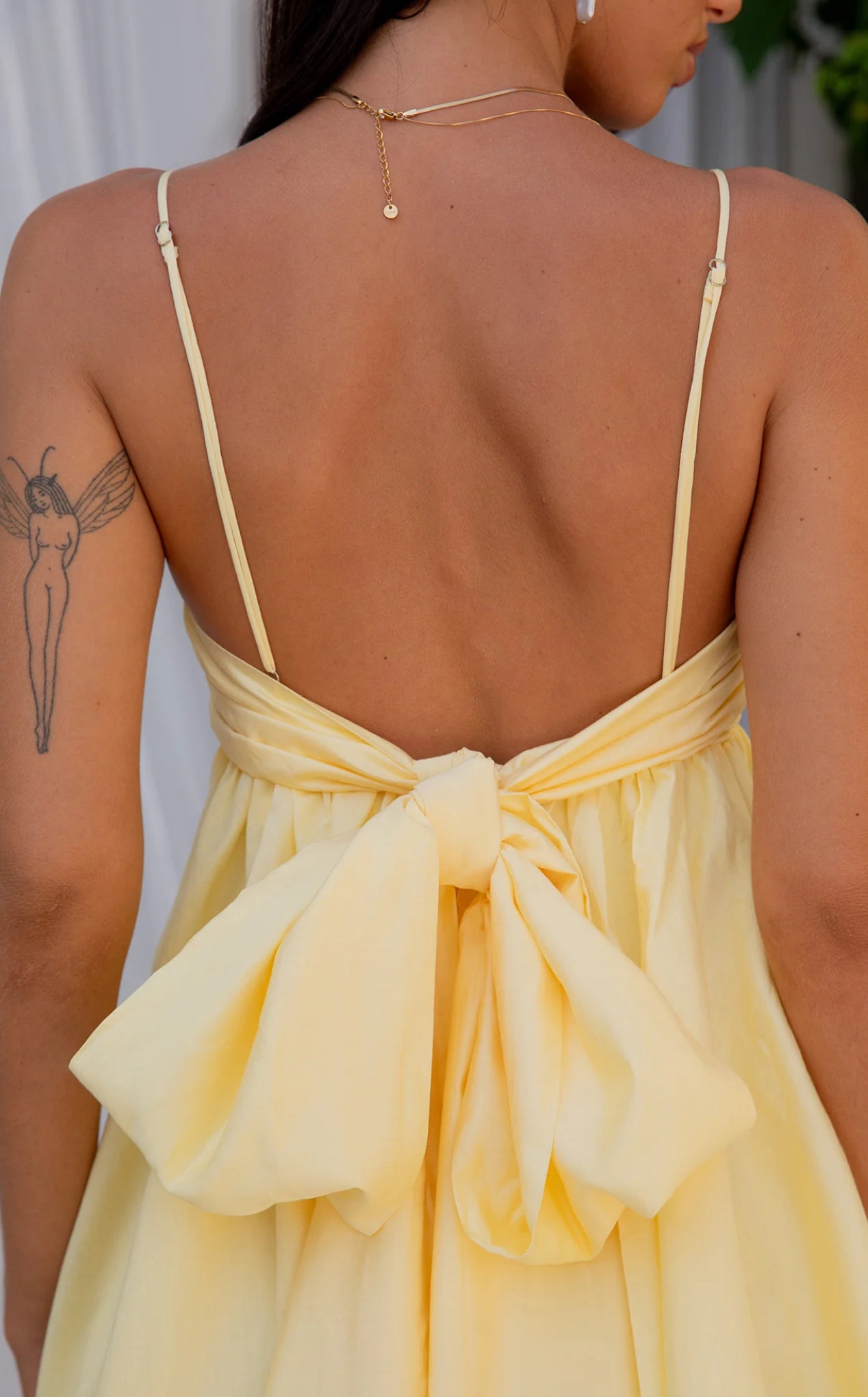 Back Bow Mini Dress