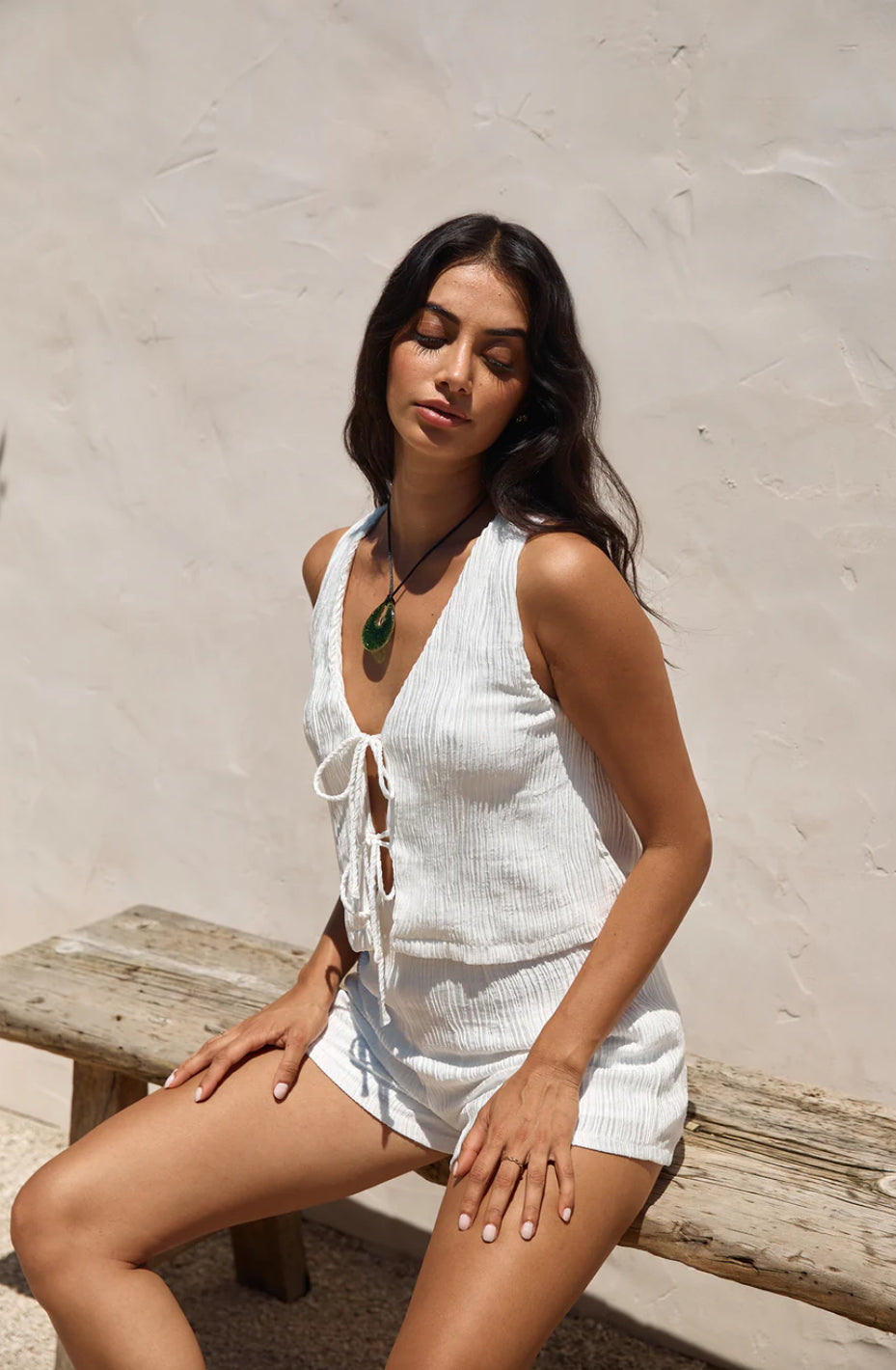 Pearlescent White Co-Ord Set