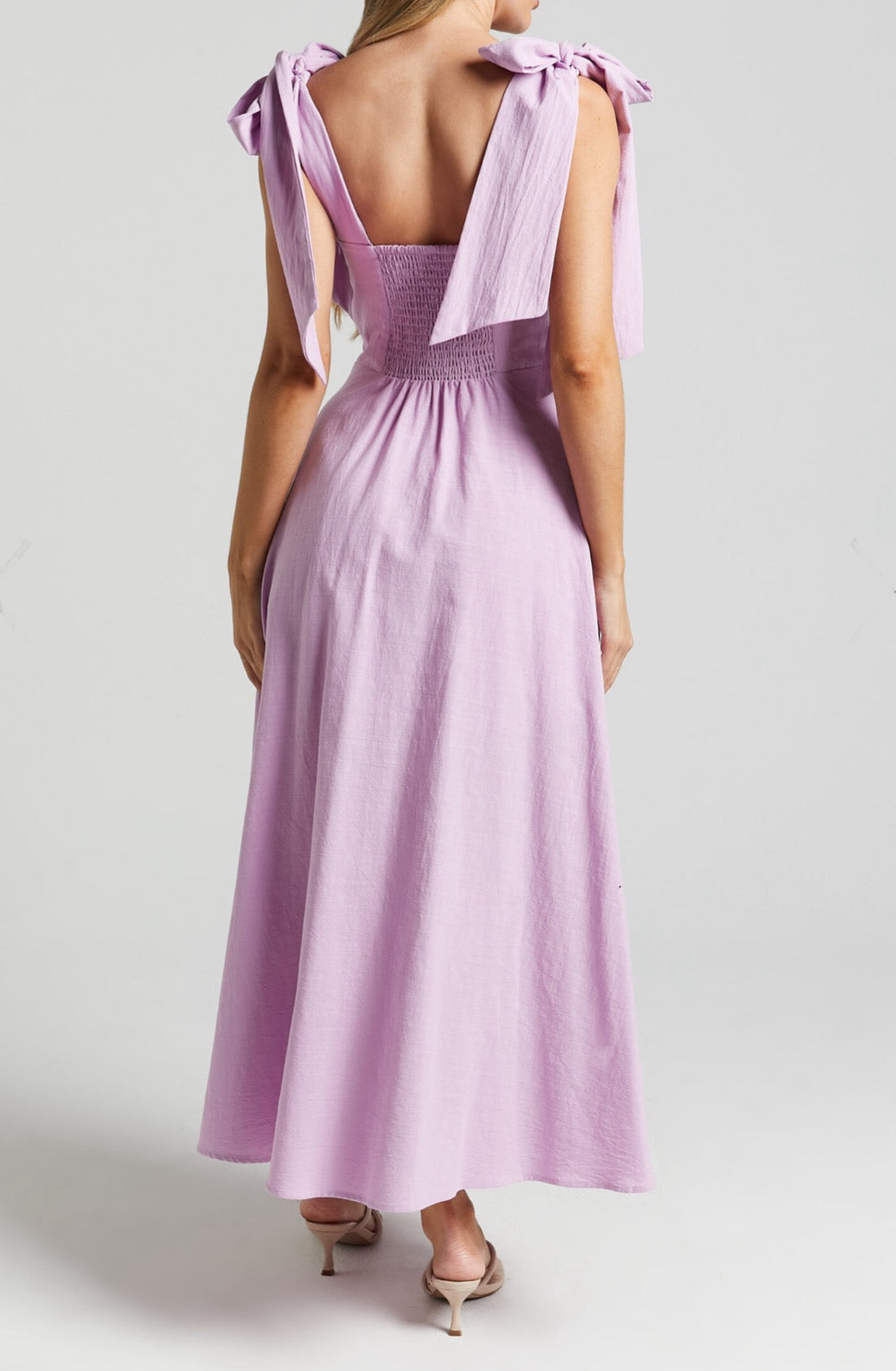 Shoulder Bow Maxi Dress