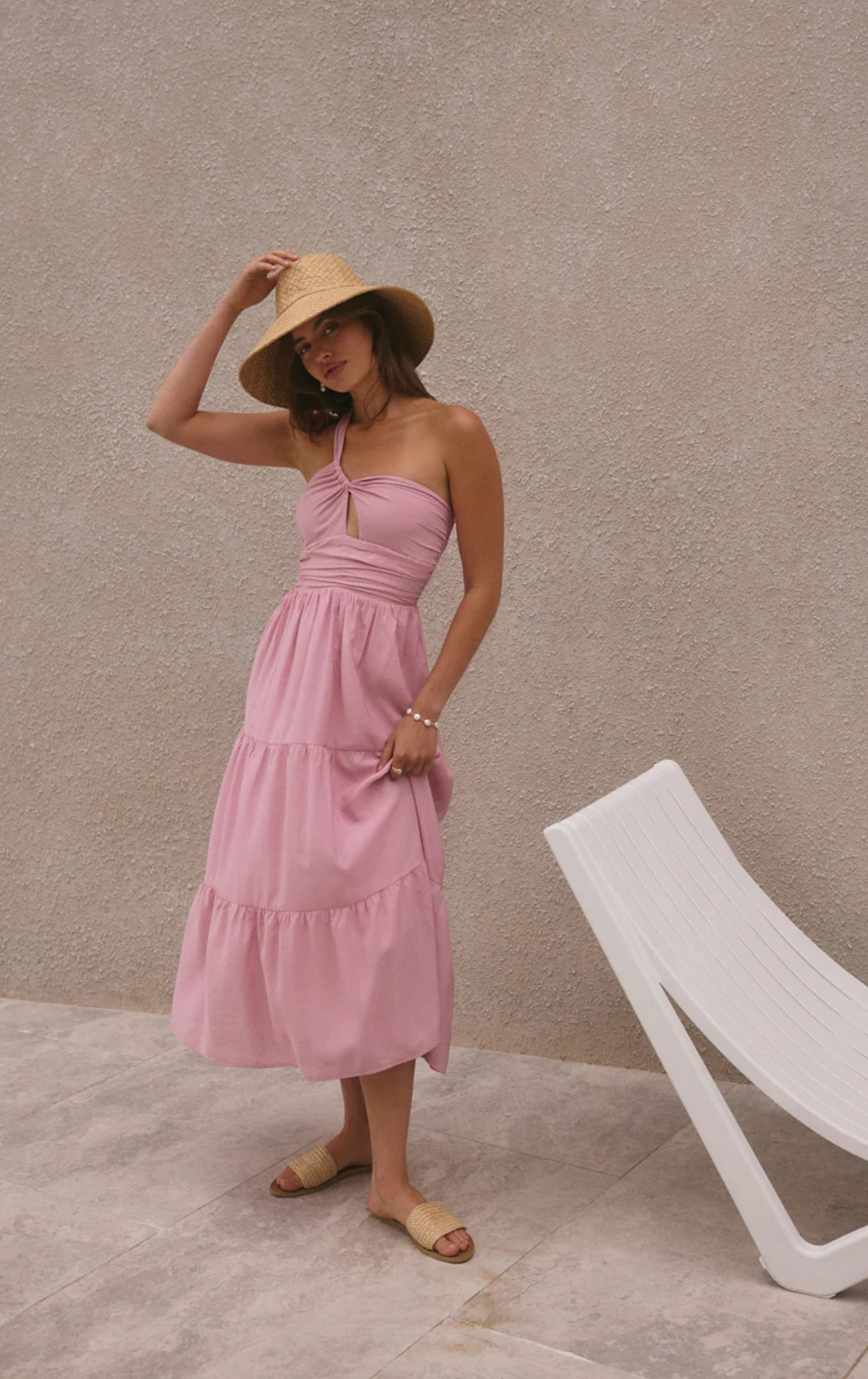 Ocean breeze one shoulder maxi dress