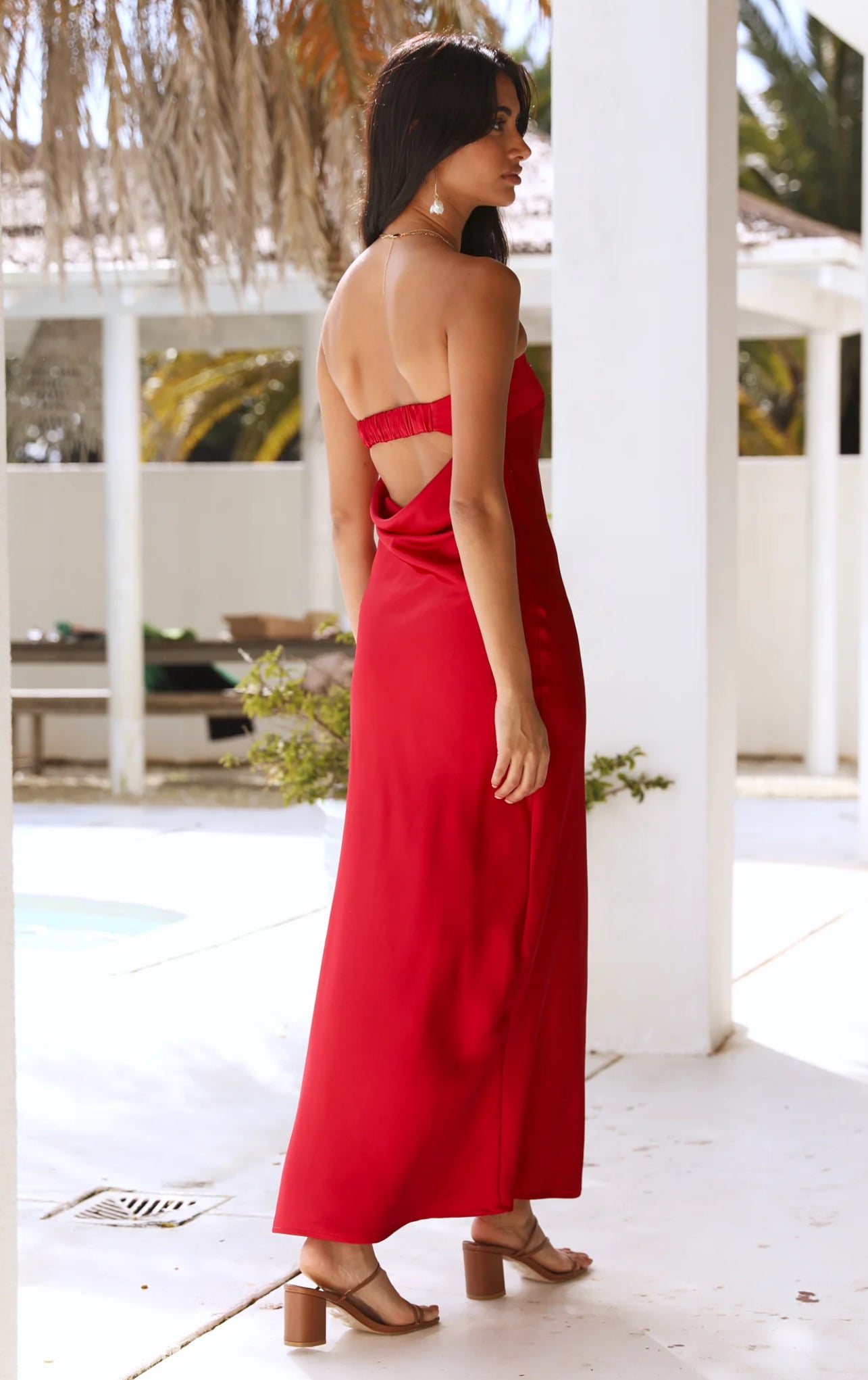 Glam Satin Maxi Dress