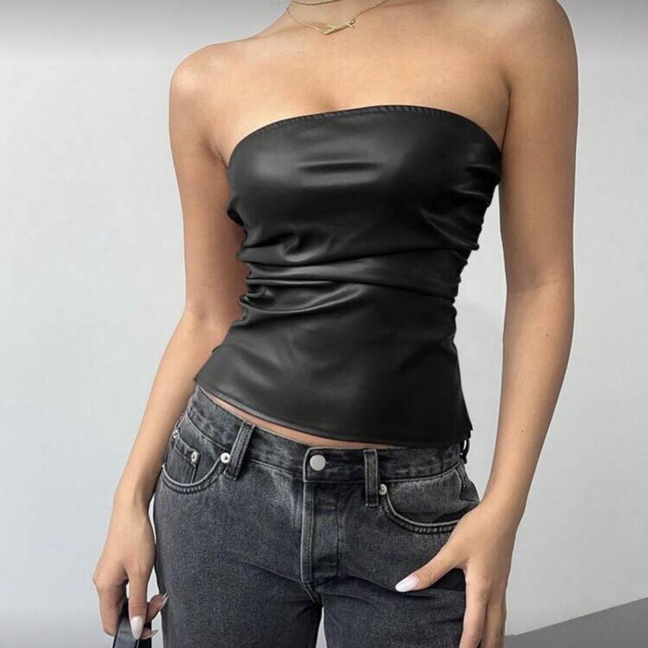 Leather Tube Black Top