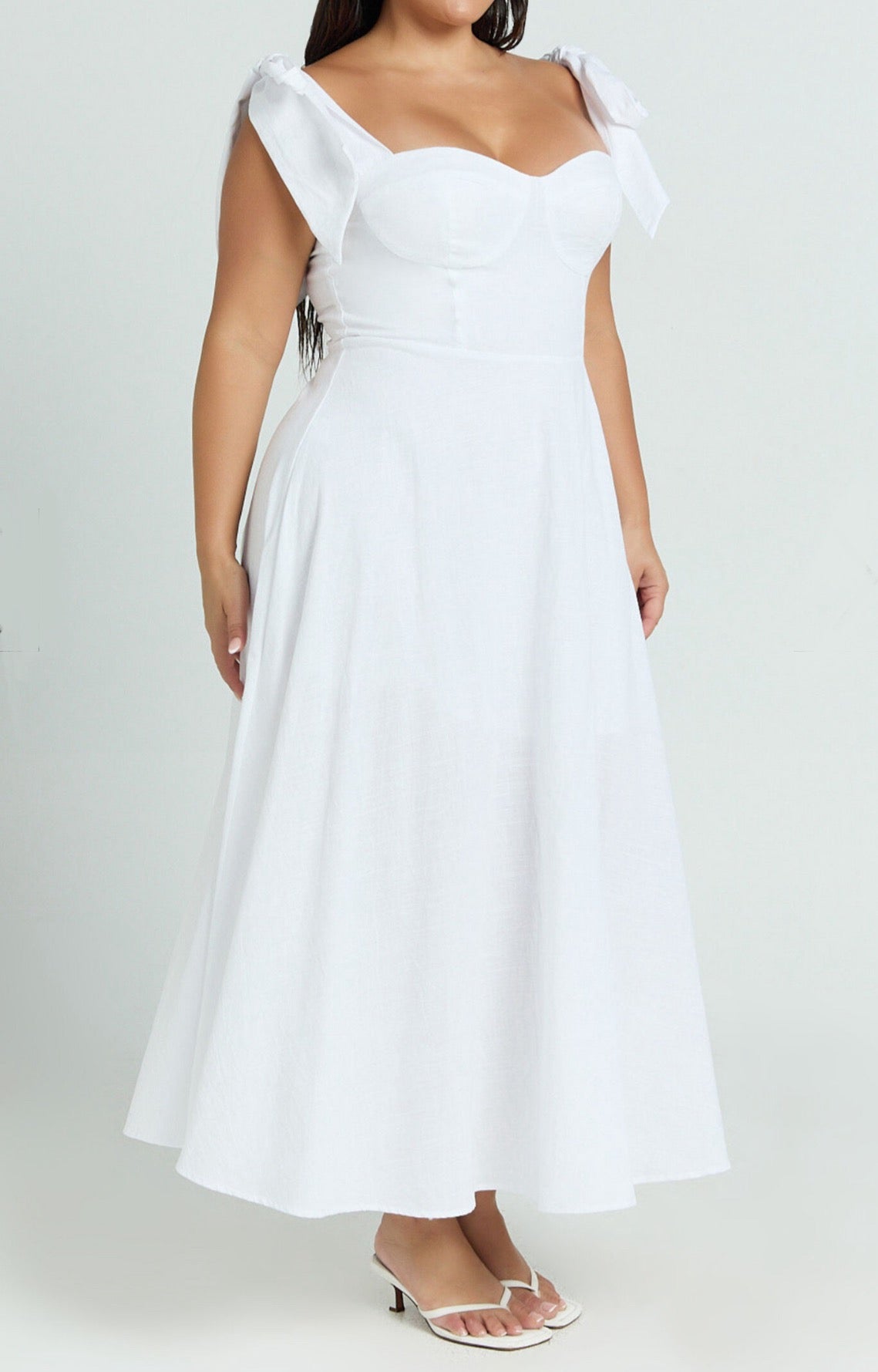 Shoulder Bow Maxi Dress