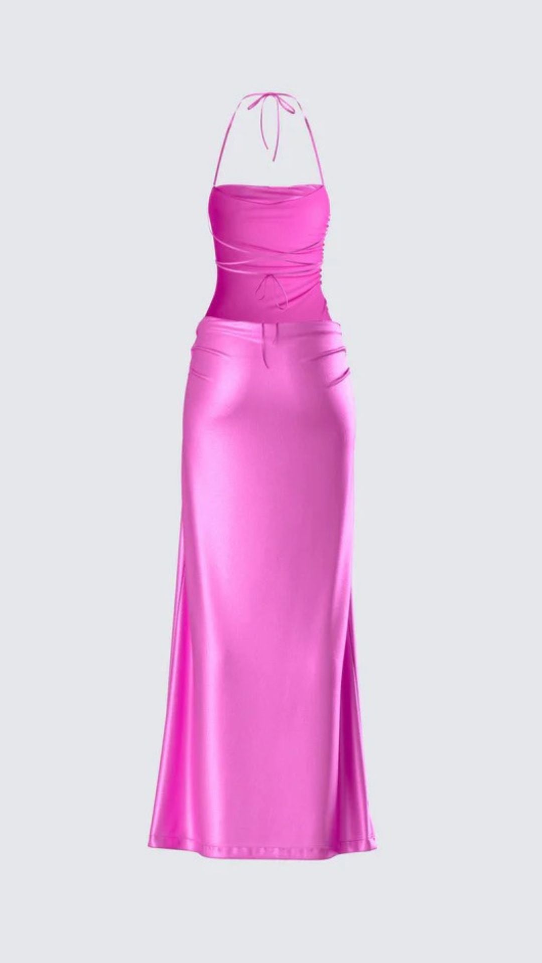 Satin Backless Gown