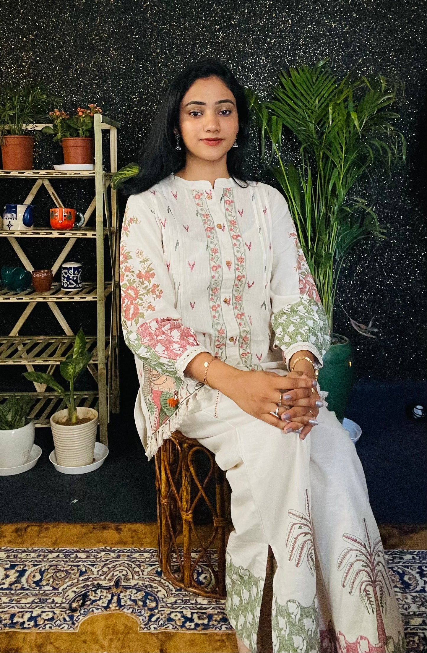 Madhubani Cotton Jute Co-ord Set