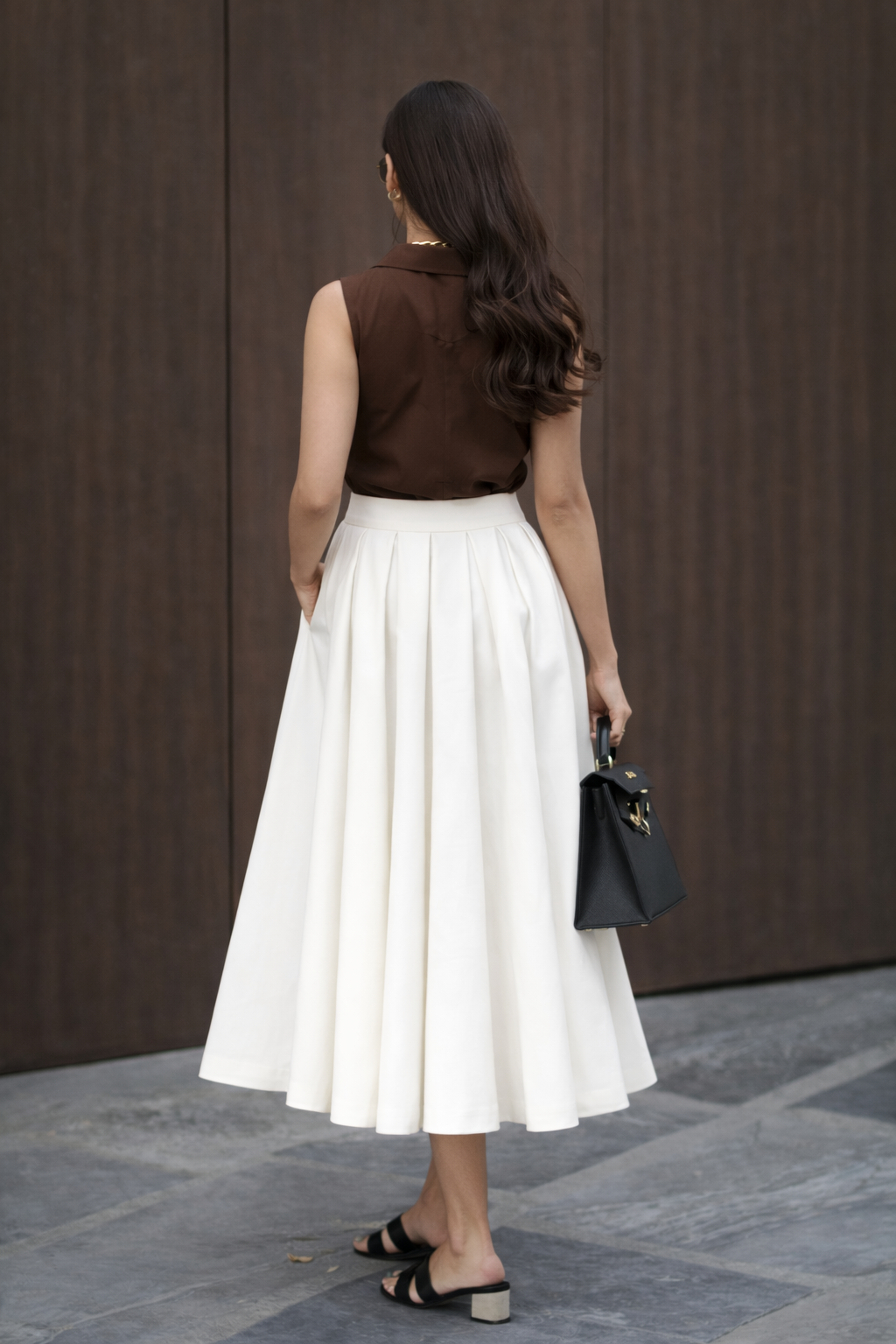 Pleated Midi Skirt | Formal midi skirt