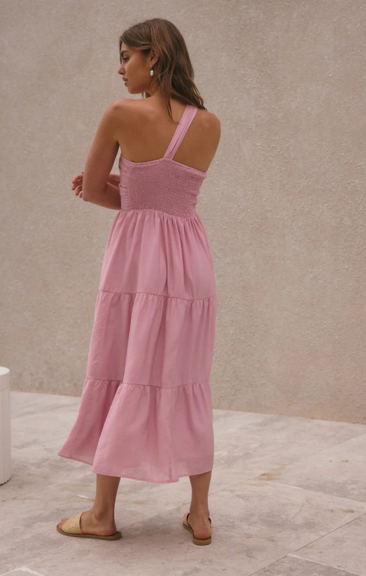Ocean breeze one shoulder maxi dress