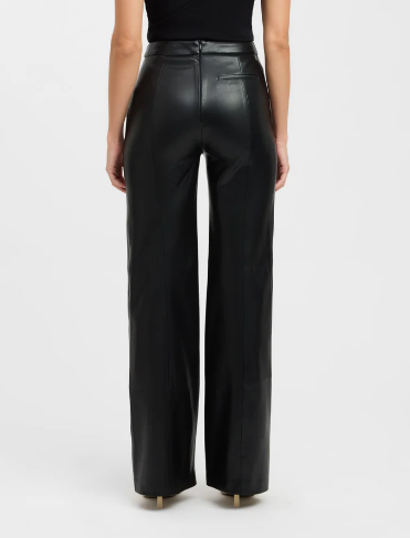 Black High-Waisted Leather Pant
