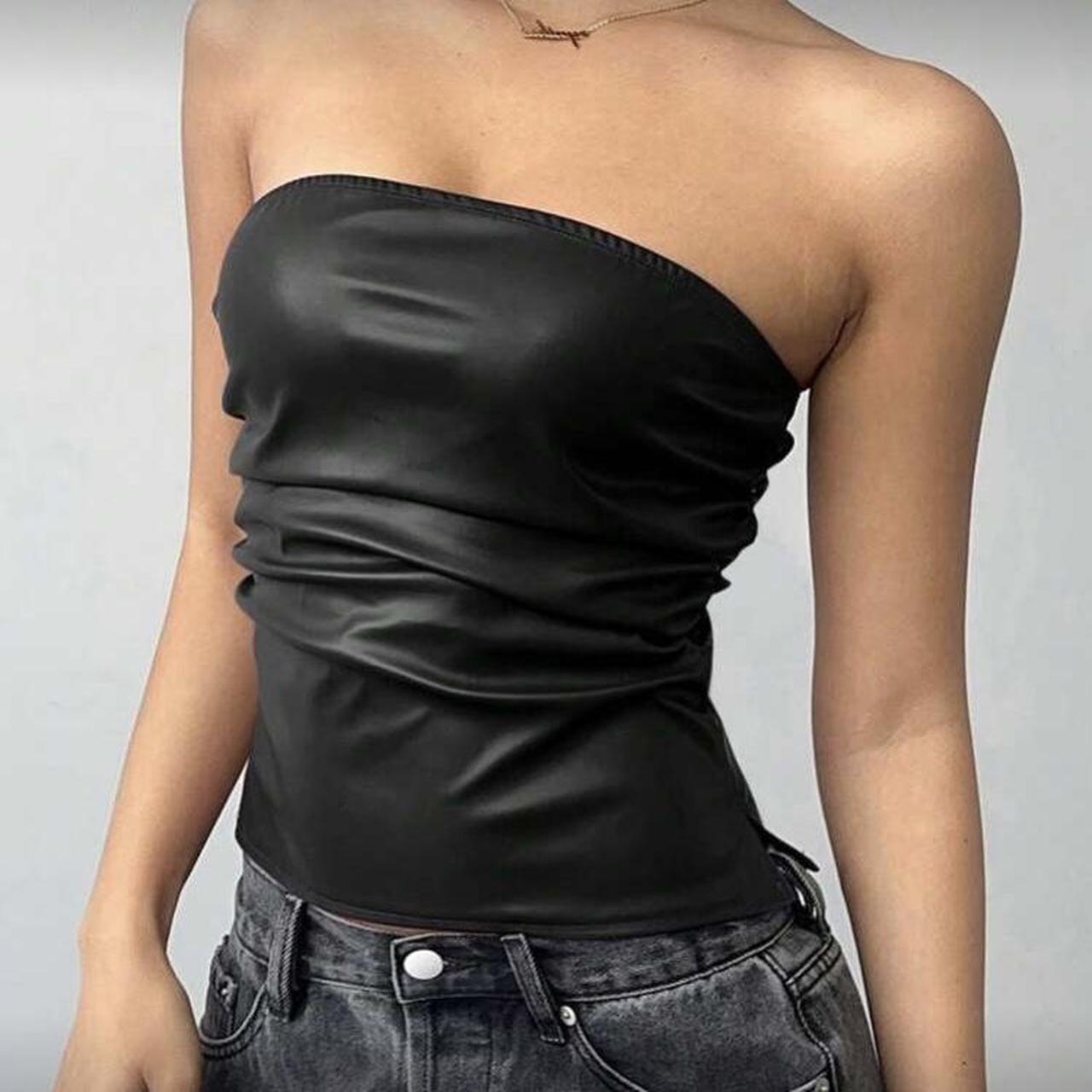 Leather Tube Black Top