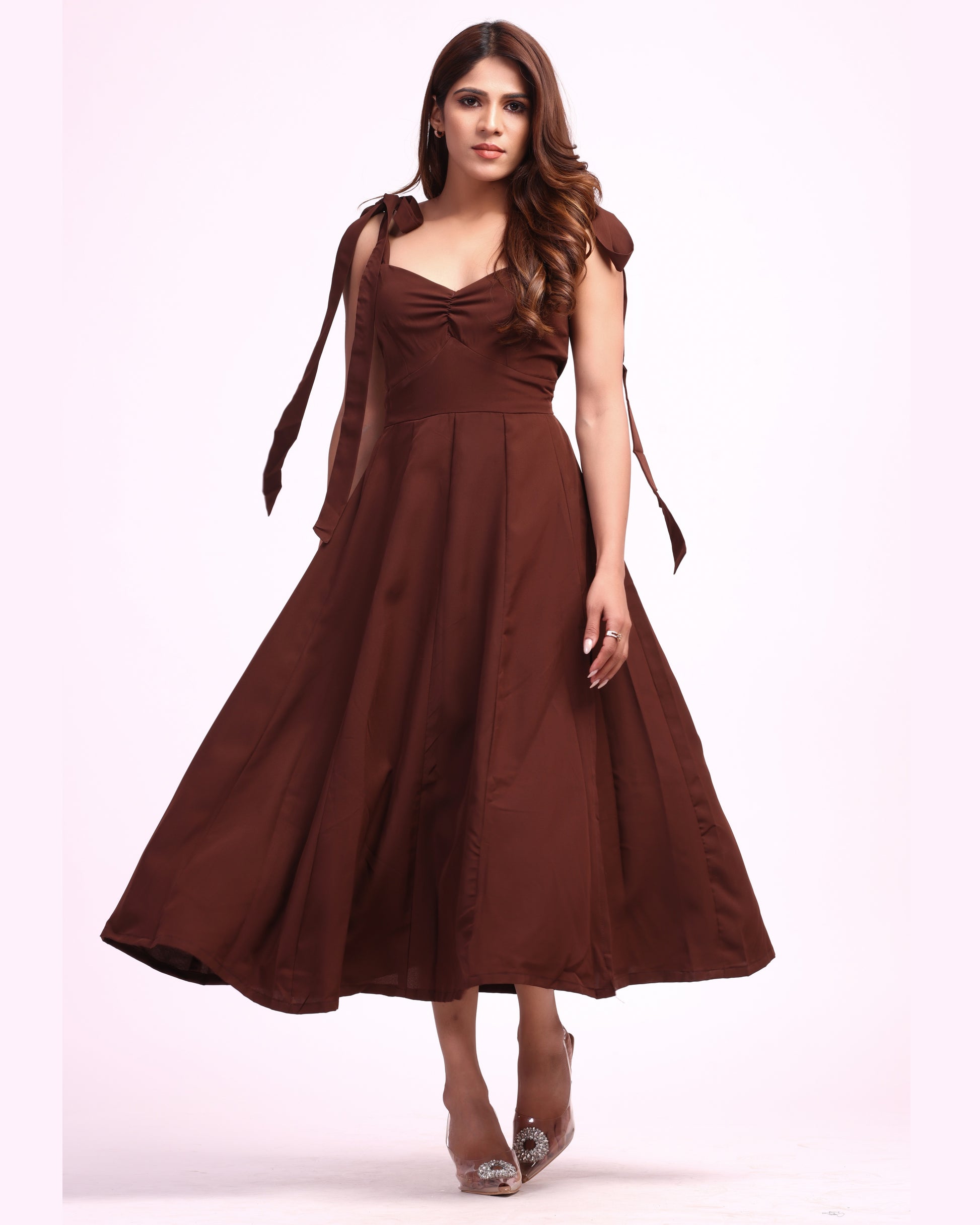 Women Fit & Flare Bow Dress BE BOSY Women Fit & Flare Bow Dress BE BOSY