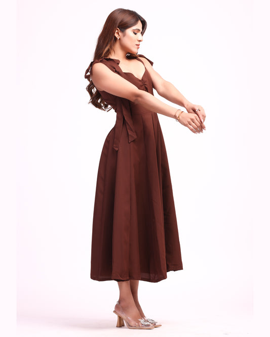 Women Fit & Flare Bow Dress