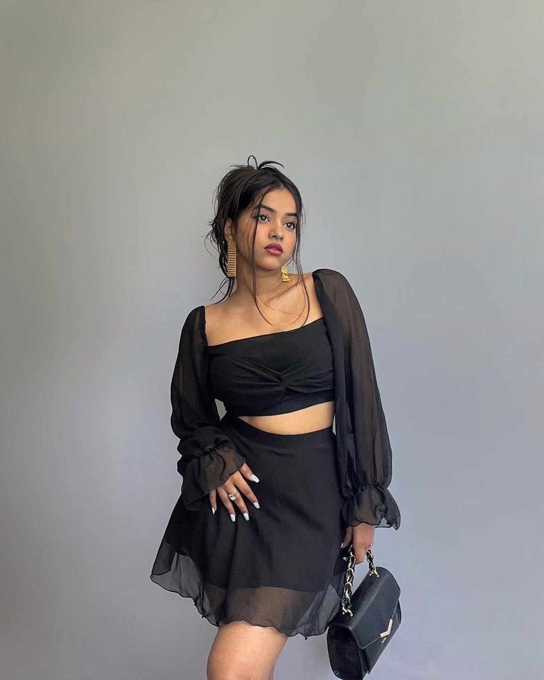 Cute Crop Black Top