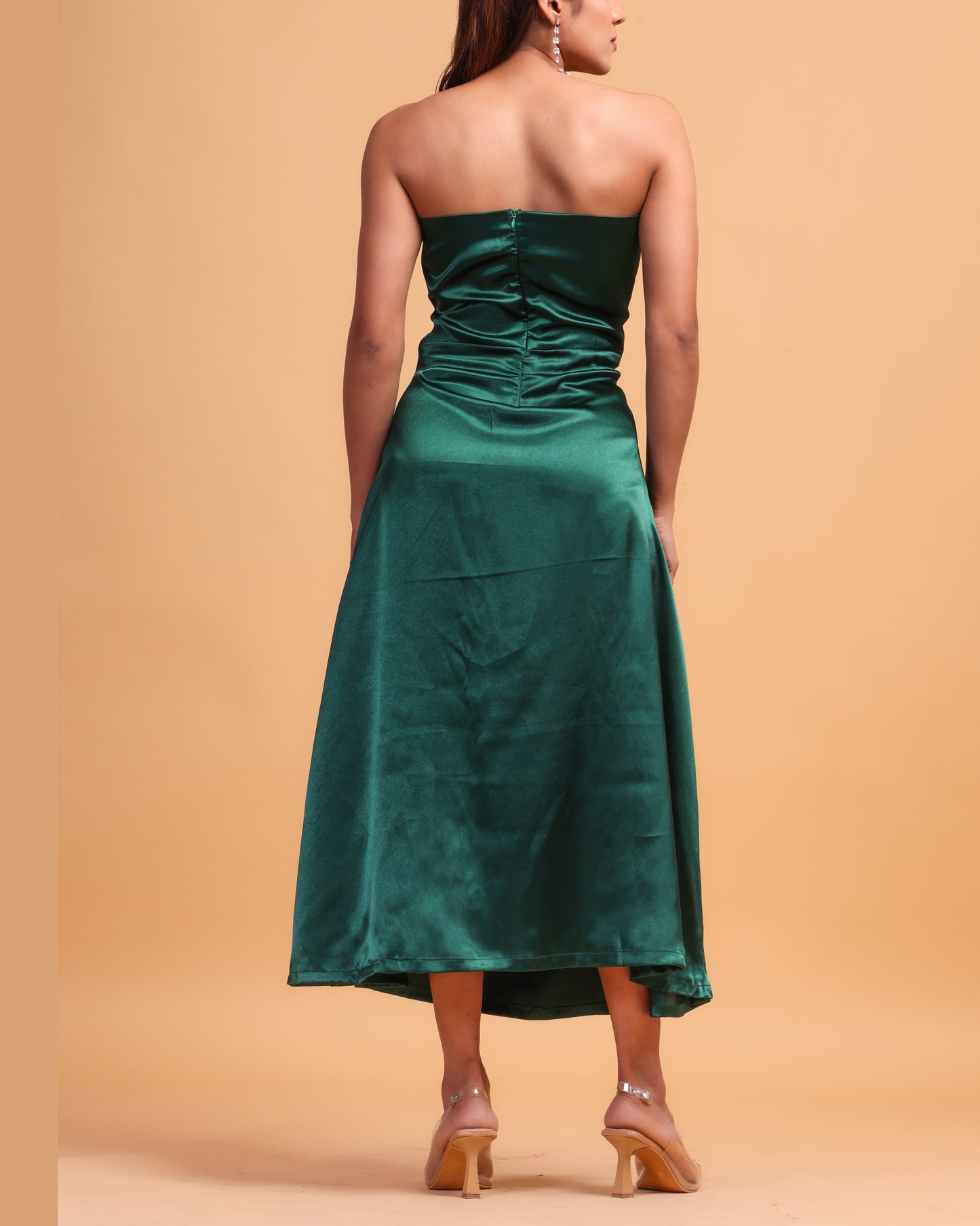 Satin Cutout Maxi Dress