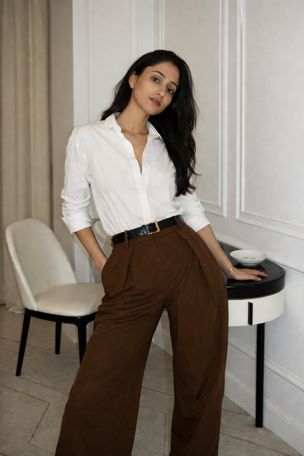 Women's Casual Elegant Pleated Loose Wide-Leg Pants